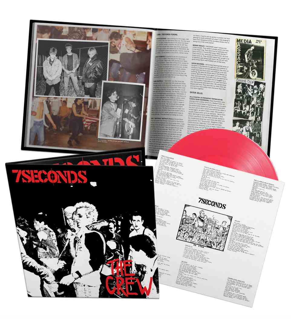 7SECONDS ‘THE CREW’ LP - LTD. - NEON PINK - Image 4