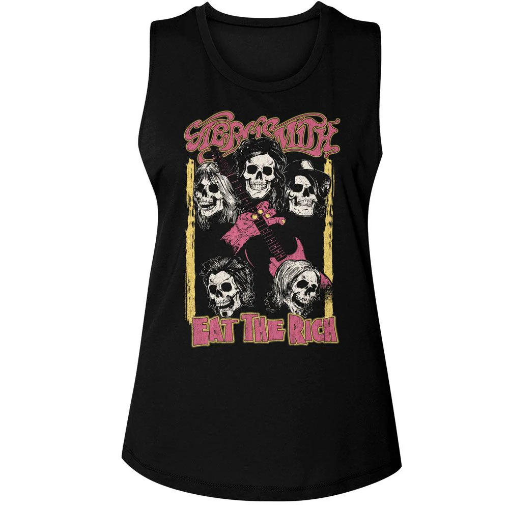 AEROSMITH - SKULLS RECOLOR LADIES SHIRT