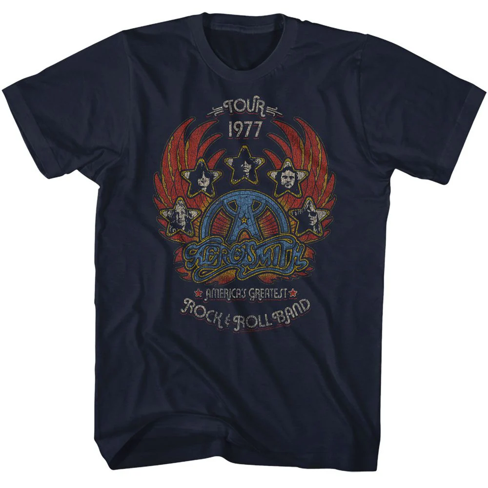 AEROSMITH - TOUR 1977 DISTRESSY SHIRT