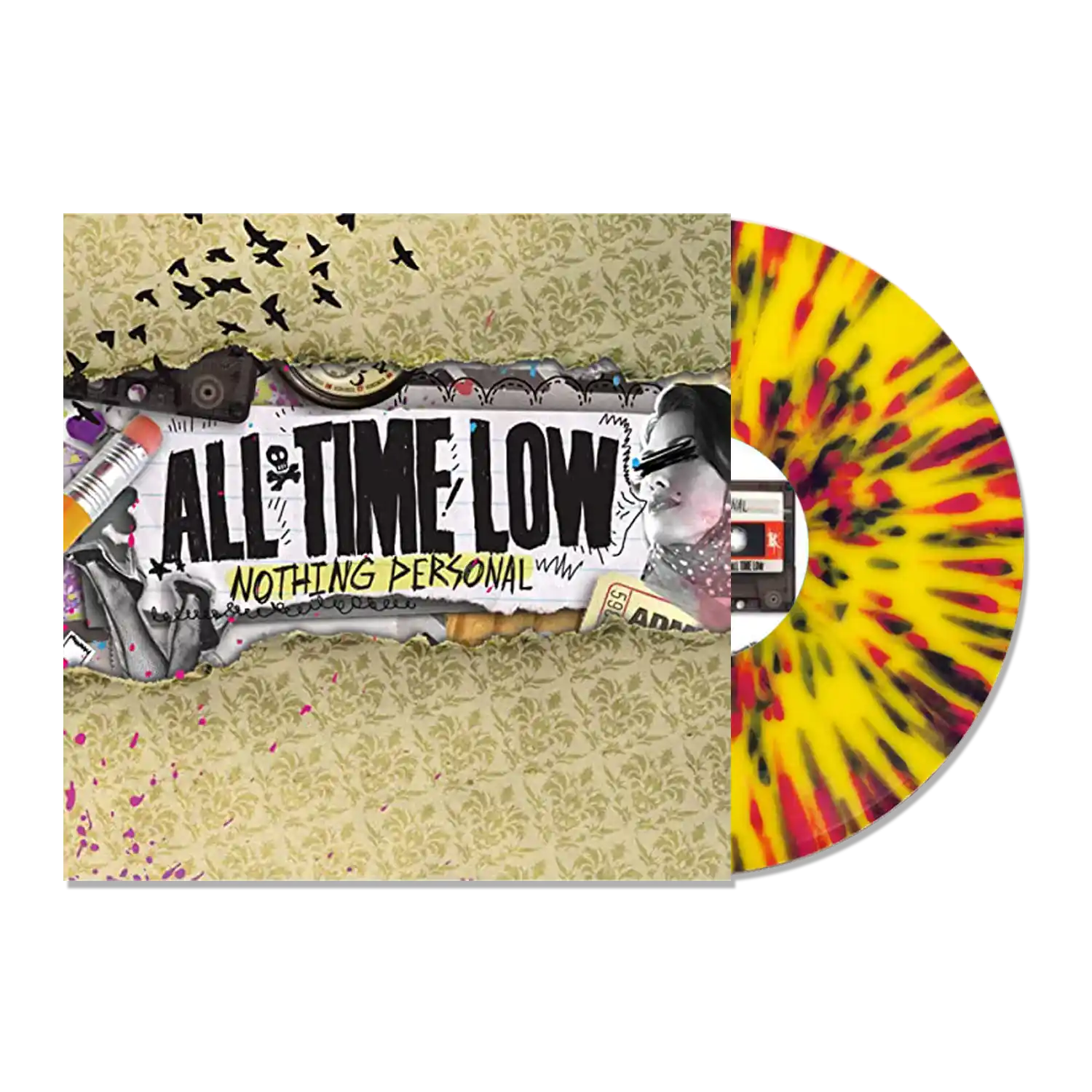 ALL TIME LOW'NOTHING PERSONAL' LP - EXCLUSIVE - LTD. 500 - TRANSPARENT YELLOW/BLACK/PINK/SPLATTER