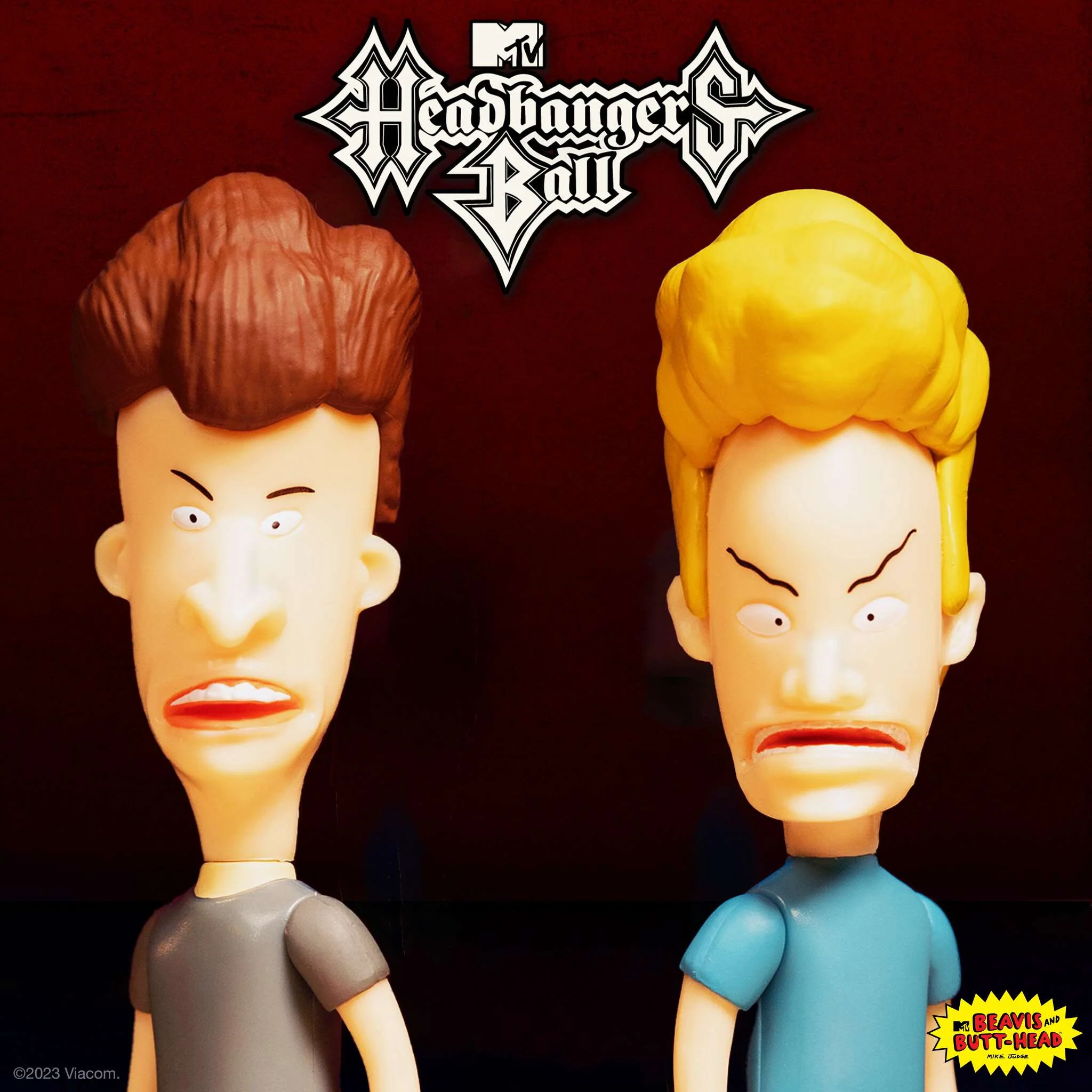 BEAVIS AND BUTT-HEAD REACTION FIGURES - HEADBANGERS BALL SET - Image 2