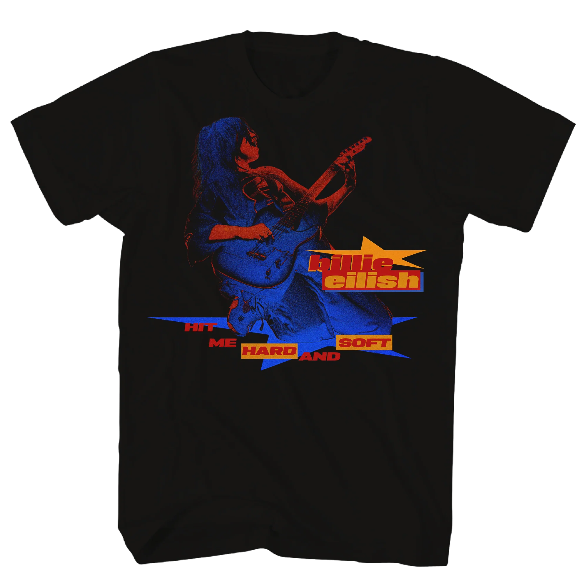 BILLIE EILISH HIT ME HARD AND SOFT GUITAR SOLO BLACK 100% RECYCLED ECOMAX T-SHIRT