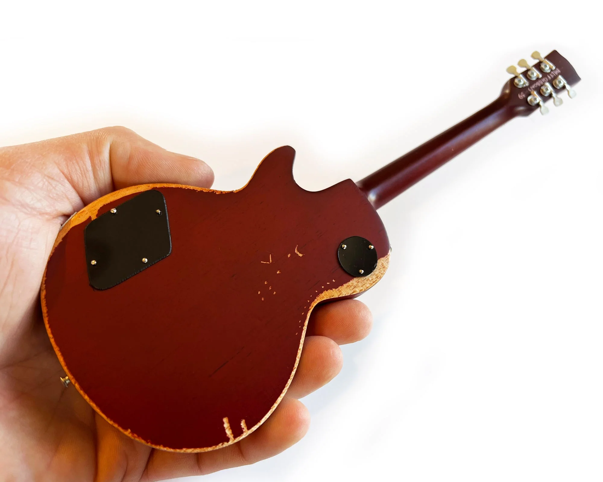 BILLY F GIBBONS AGED "PEARLY GATES" GIBSON LES PAUL MINI GUITAR MODEL - Image 12