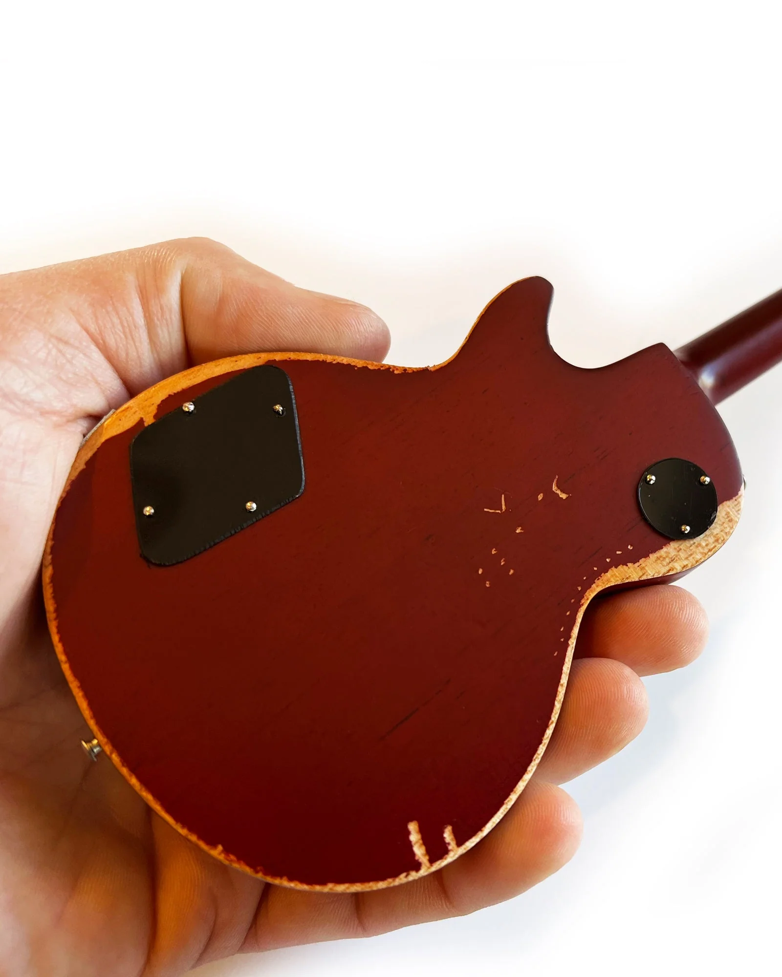BILLY F GIBBONS AGED "PEARLY GATES" GIBSON LES PAUL MINI GUITAR MODEL - Image 13