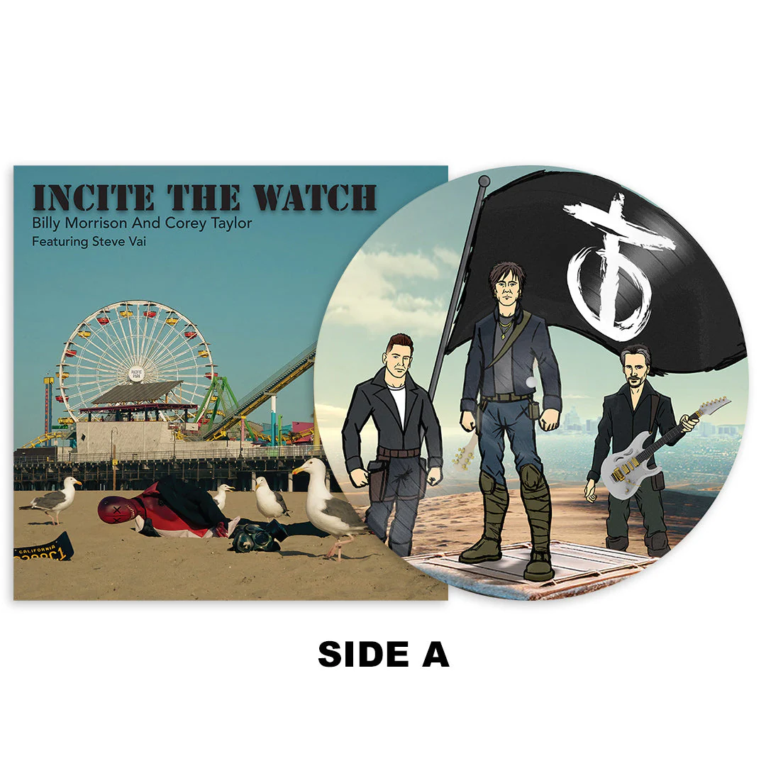 BILLY MORRISON 'INCITE THE WATCH' 12" & 'CRACK COCAINE' 12" - LTD. - PICTURE DISK - ETCHED PURPLE/BLUE - Image 2