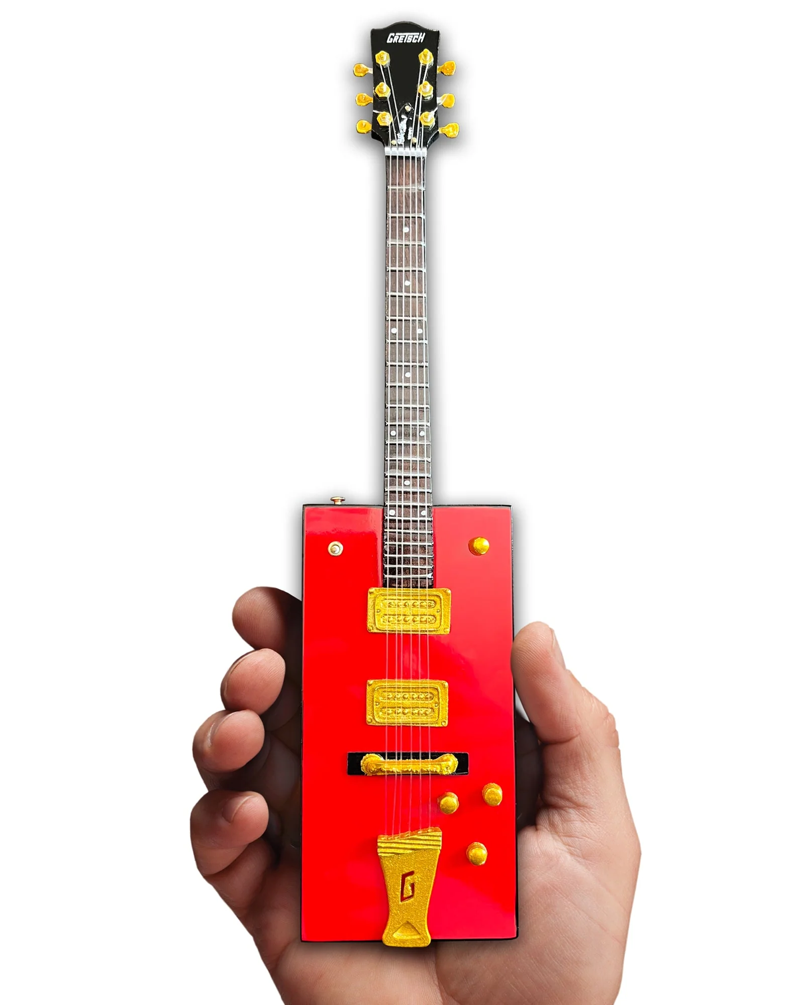 BO DIDDLEY SIGNATURE FIREBIRD RED GRETSCH G6138 BOX MINI GUITAR MODEL - Image 7