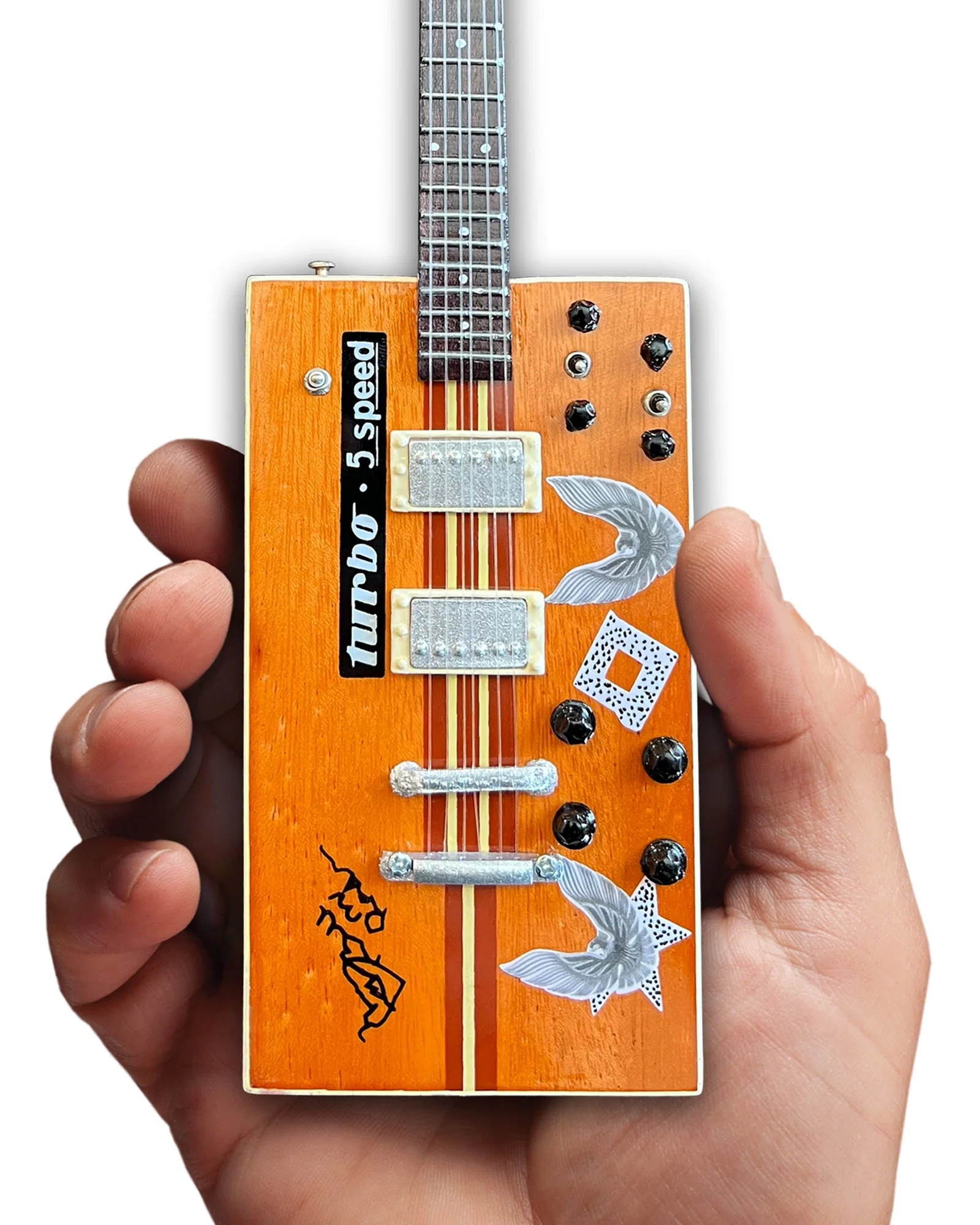 BO DIDDLEY SIGNATURE'TWANG MACHINE' TURBO 5-SPEED KINMAN CUSTOM MINI GUITAR MODEL - Image 6