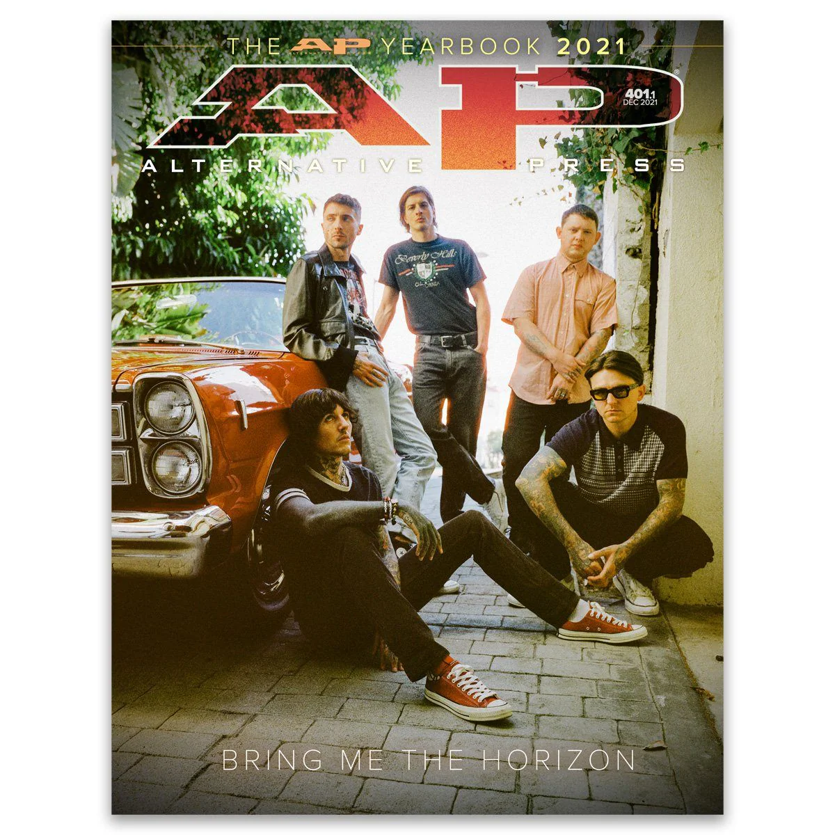 ALTERNATIVE PRESS DECEMBER 2021 ISSUE 401 VERSION 1 FEATURING BRING ME THE HORIZON