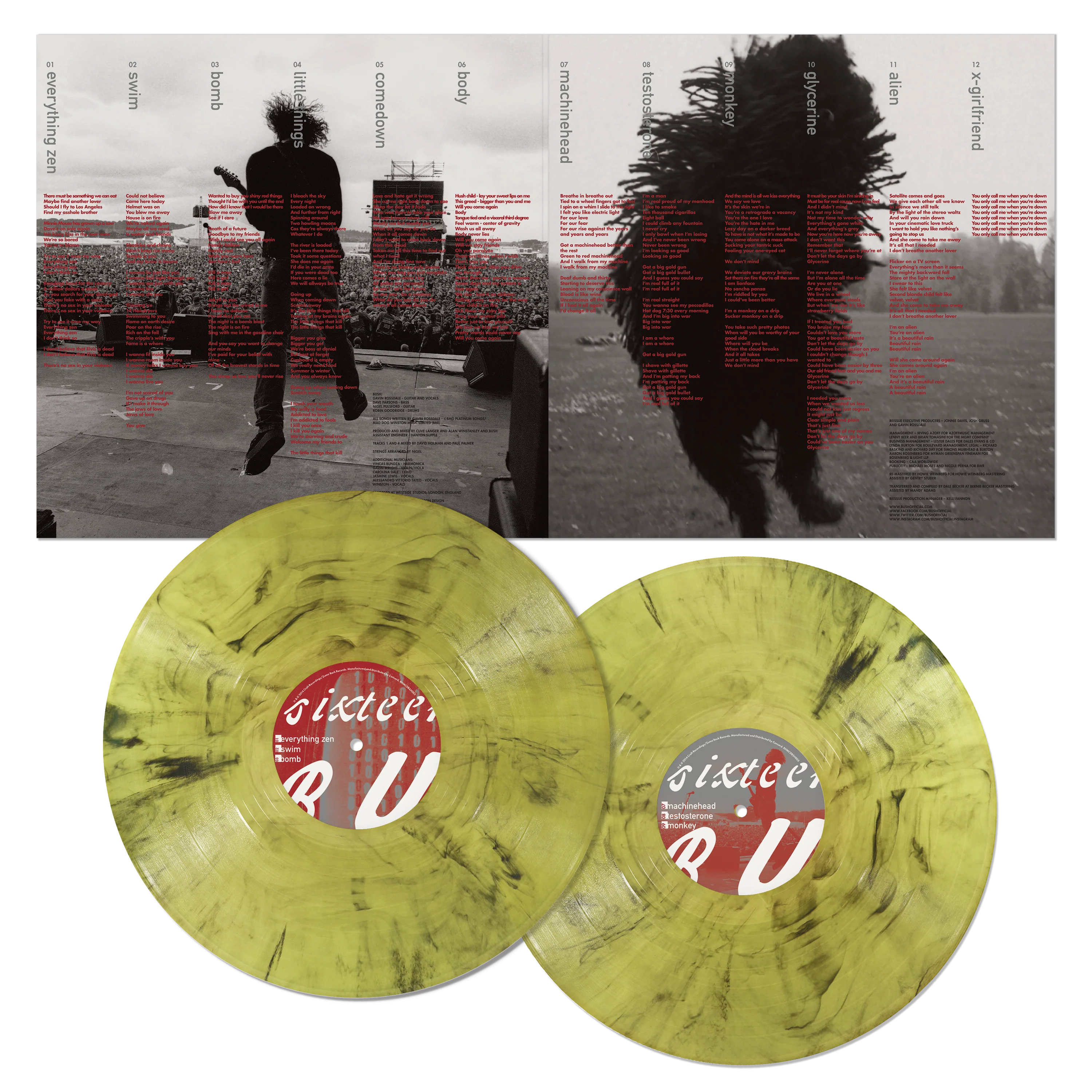 BUSH 'SIXTEEN STONE' 30TH ANNIVERSARY 2LP - LTD. 500 - HIGHLIGHTER SMOKE - Image 2