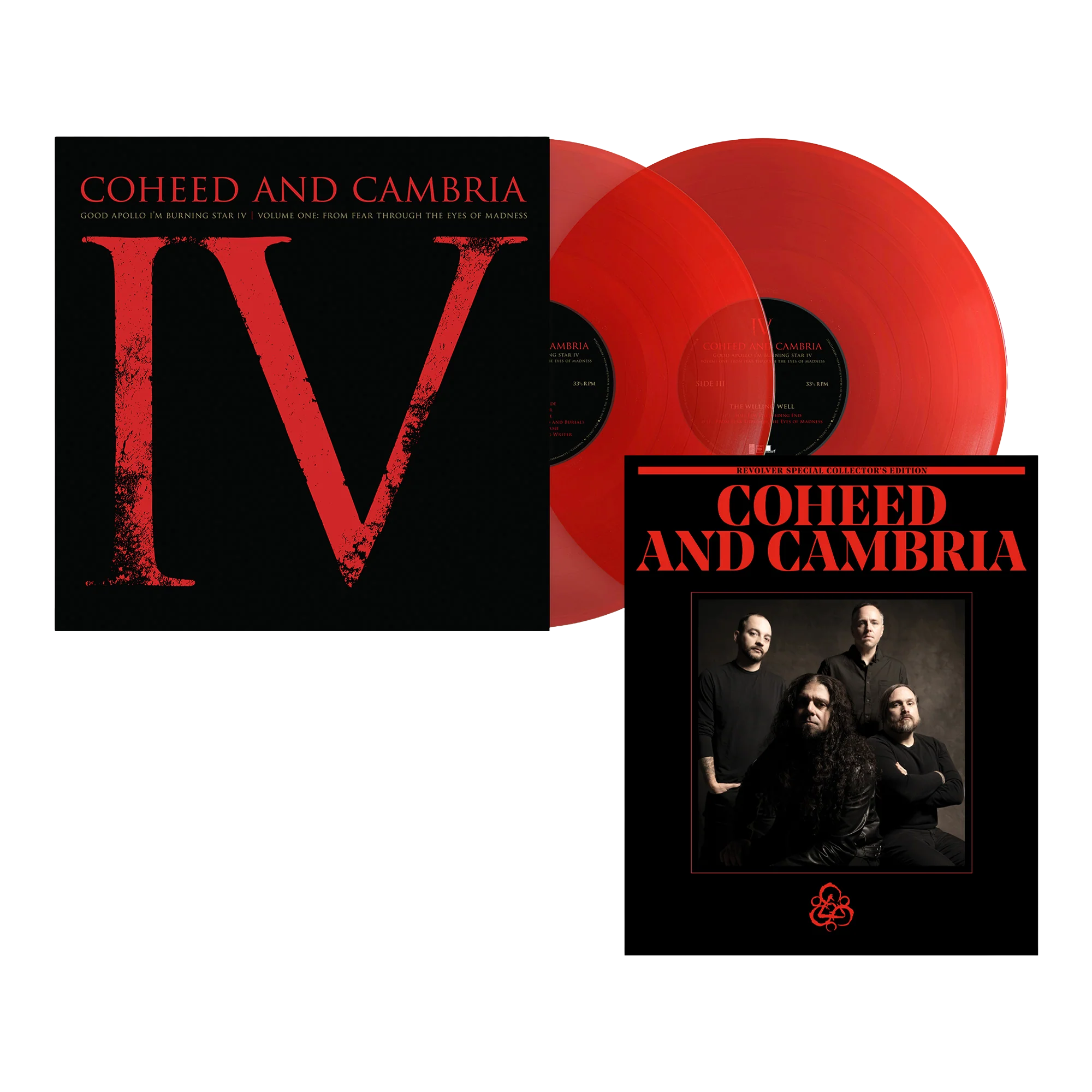 COHEED AND CAMBRIA 'GOOD APOLLO I'M BURNING STAR IV VOLUME ONE:Â FROM FEAR THROUGH THE EYES OF MADNESS' 2LP + SPECIAL COLLECTOR'S EDITION DELUXE MAGAZINE - EXCLUSIVE - LTD. 1000 - TRANSLUCENT RUBY