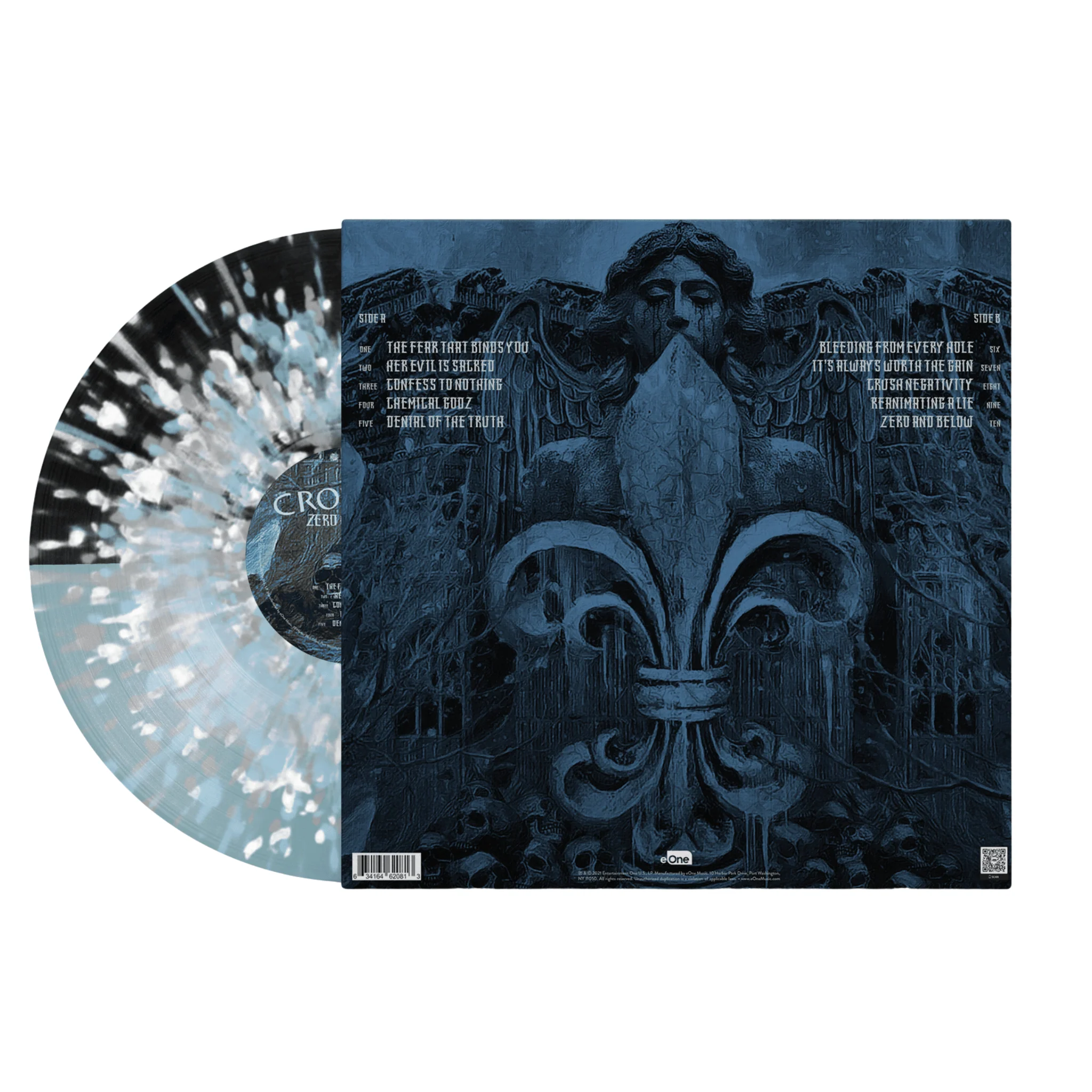 CROWBAR 'ZERO AND BELOW' LP - HALF BLACK/HALF BLUE/WHITE/BLUE/SILVER/SPLATTER - Image 2