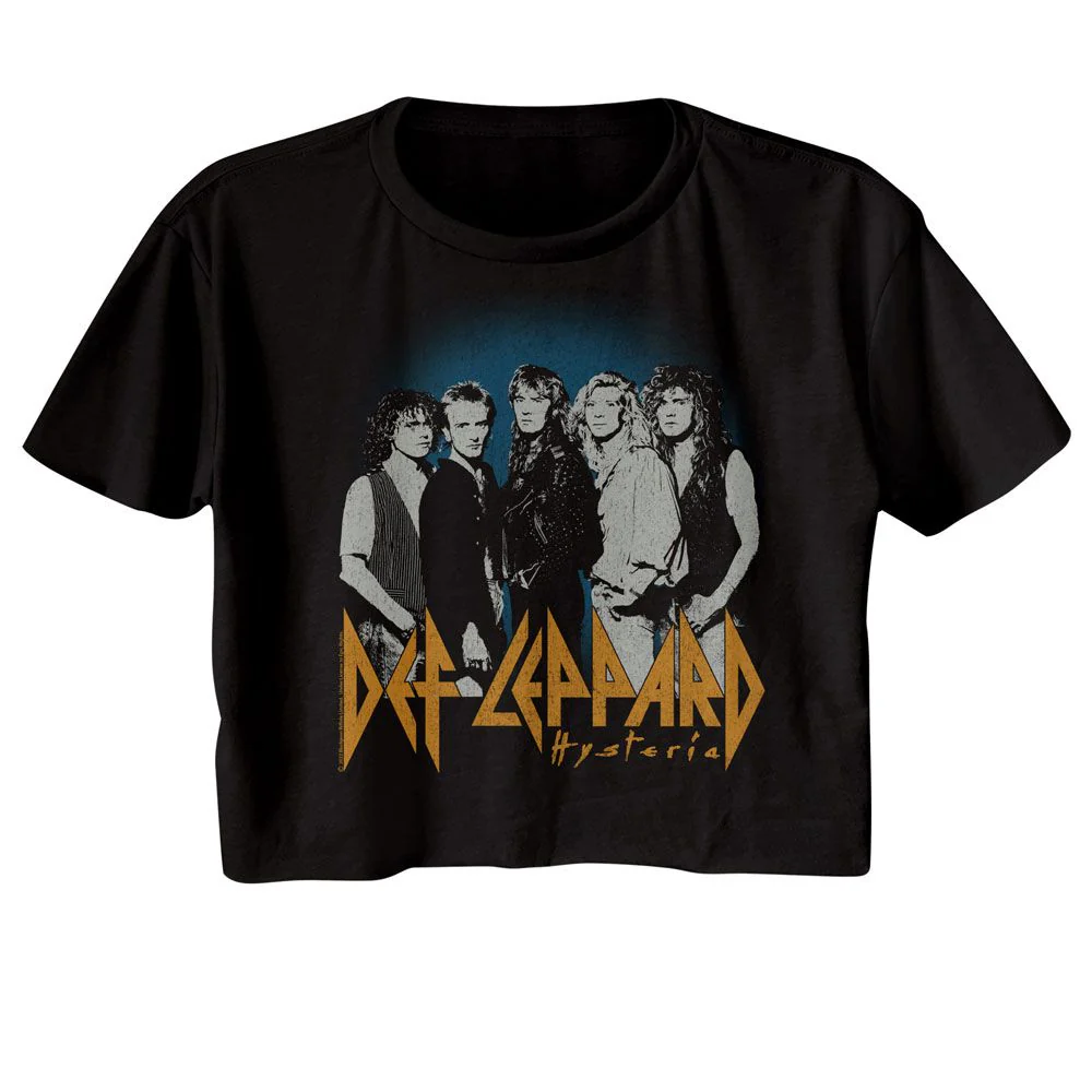 DEF LEPPARD - BLUE FADE BACKGROUND LADIES SHIRT