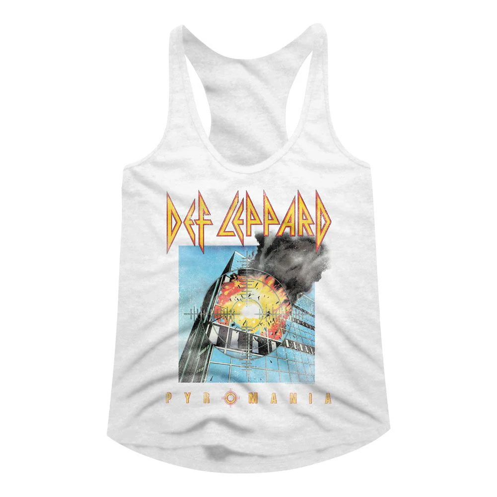 DEF LEPPARD - FADED PYROMANIA LADIES SHIRT