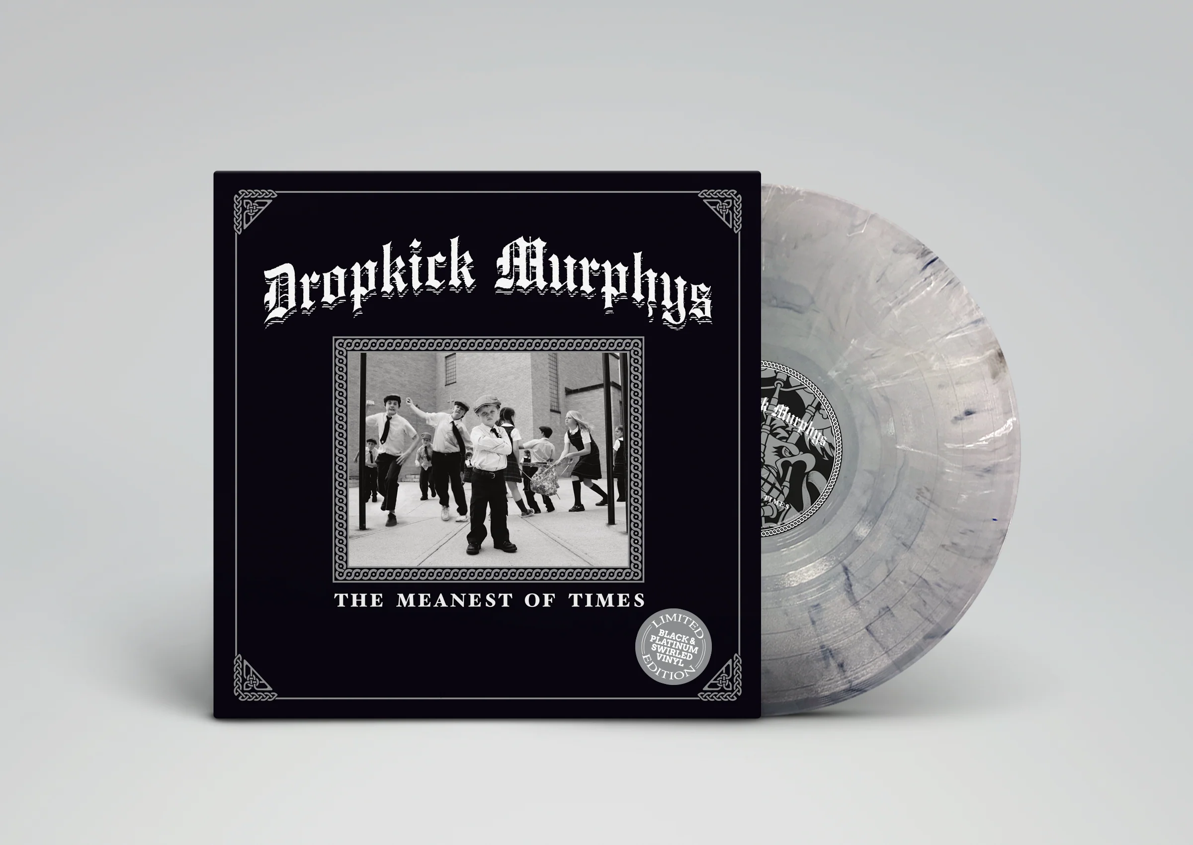 DROPKICK MURPHYS 'THE MEANEST OF TIMES' LP - EXCLUSIVE - LTD. 500 - BLACK/PLATINUM SWIRL