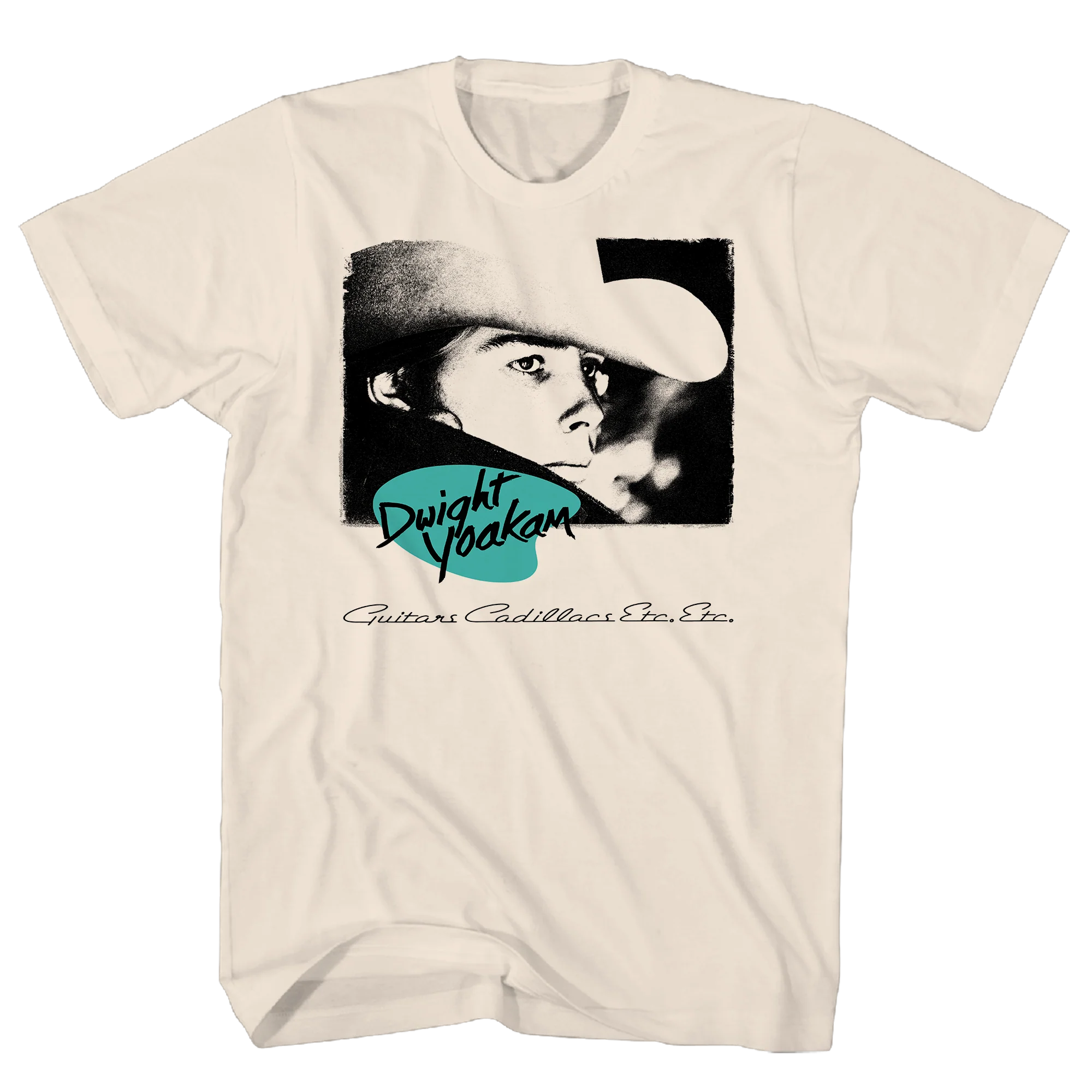 DWIGHT YOAKAM GUITARS AND CADILLACS ALBUM COVER FRT/BACK NATURAL T-SHIRT