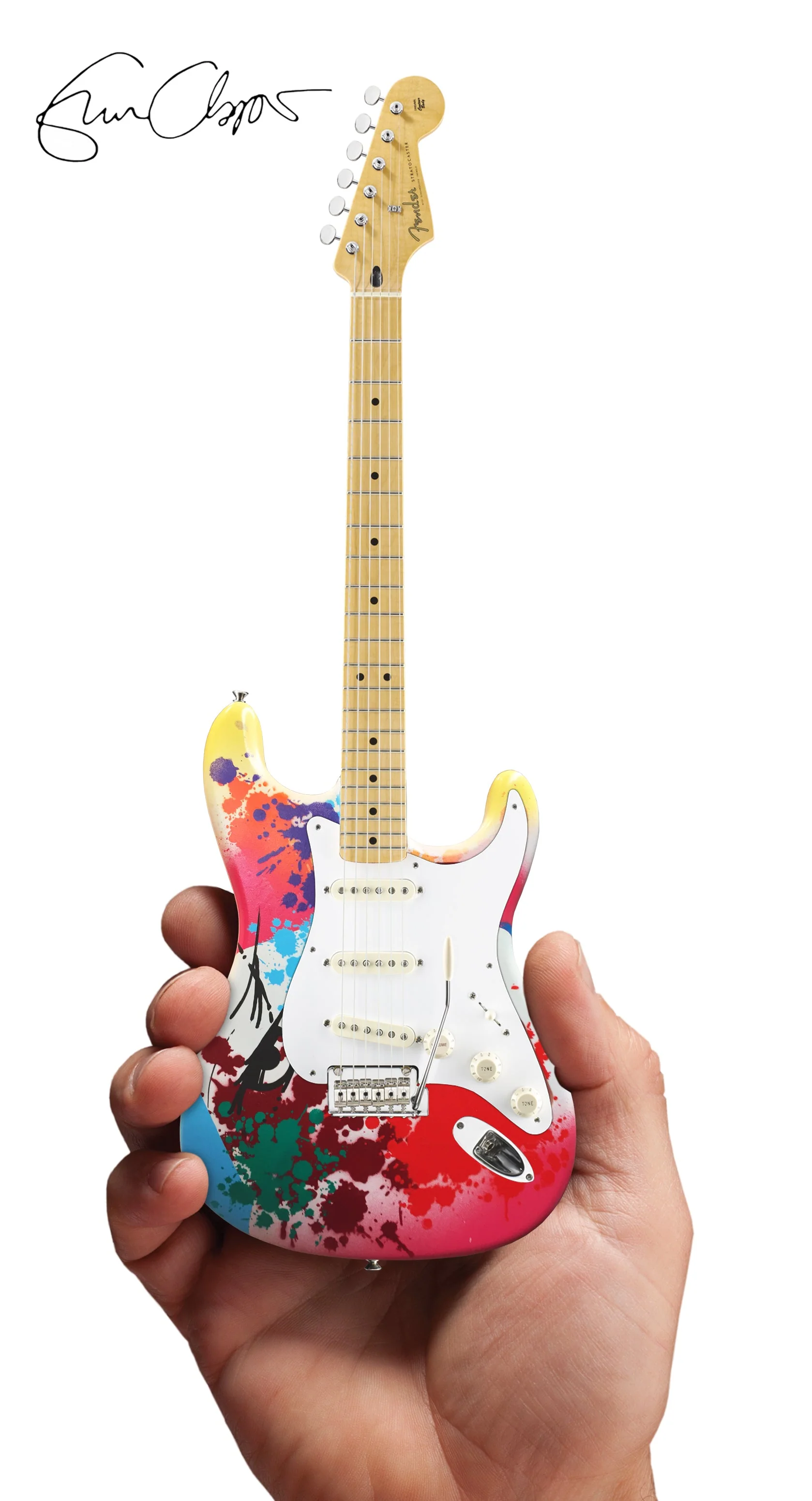 ERIC CLAPTON LIMITED-EDITION 2019 CROSSROADS GUITAR FESTIVAL CRASHOCASTER FENDER' STRAT' MINI GUITAR