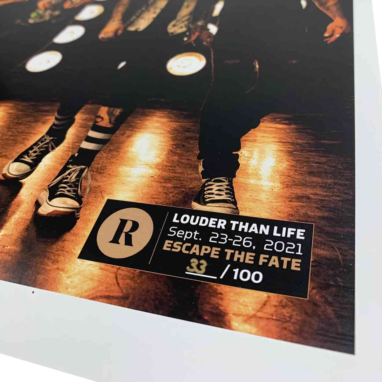 ESCAPE THE FATE X REVOLVER X LOUDER THAN LIFE - SIGNED FESTIVAL POSTER - Image 2