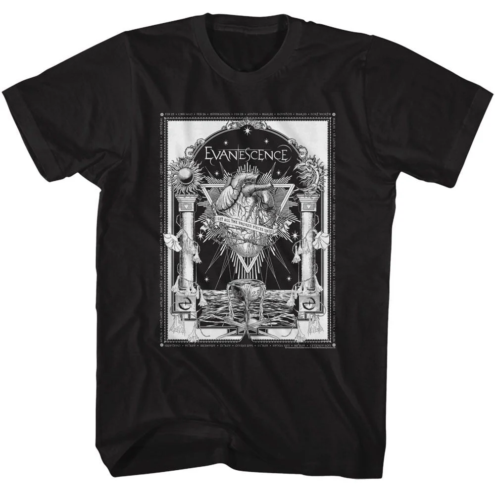 EVANESCENCE - BROKEN PIECES HEART SHIRT