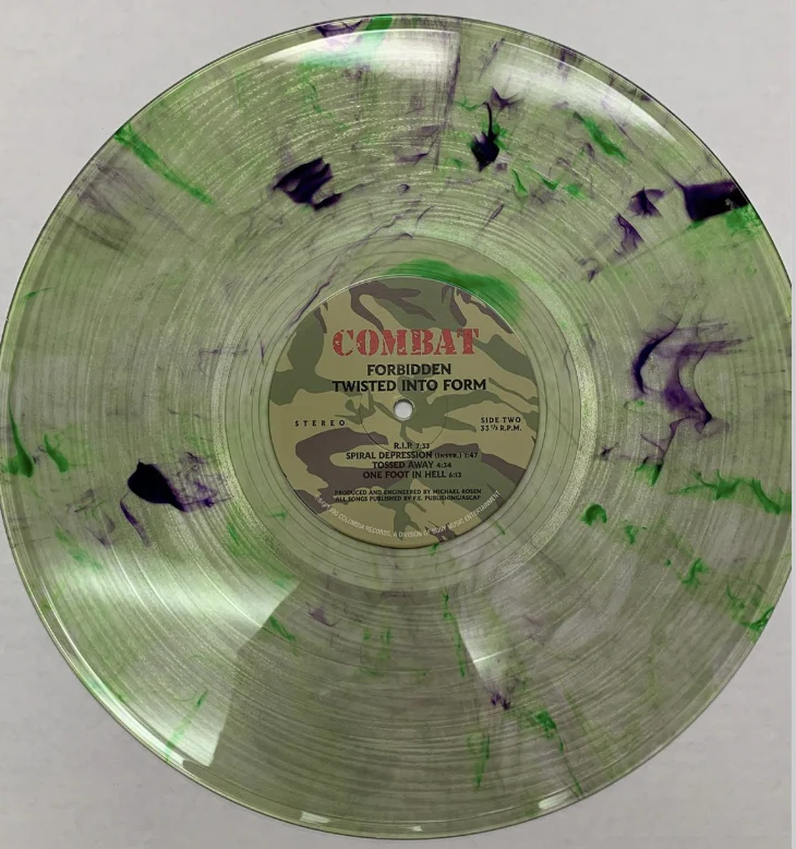 FORBIDDEN ‘TWISTED INTO FORM’ LP - LTD. 250 - SPRING GREEN/CANARY YELLOW SWIRL - Image 2