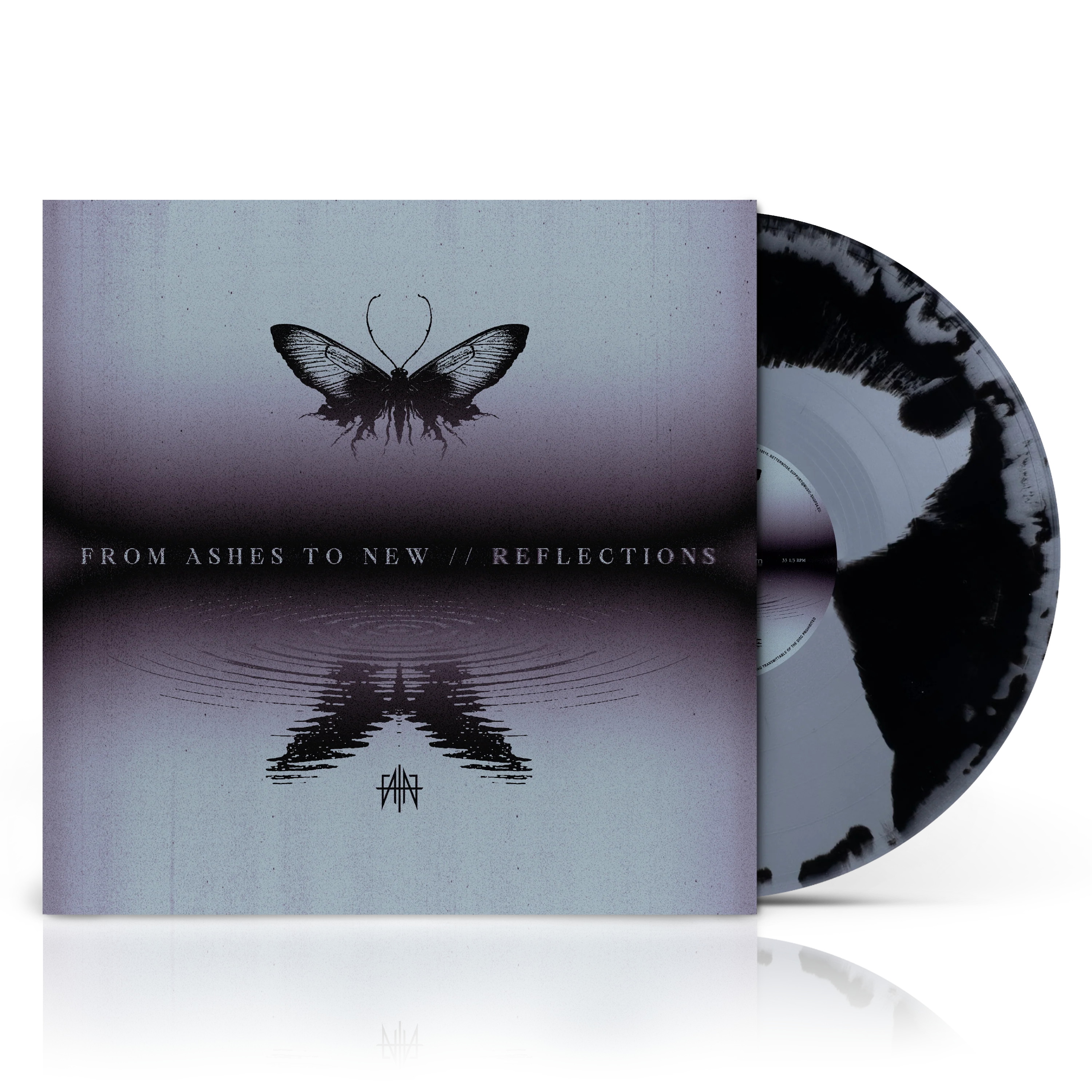 FROM ASHES TO NEW 'REFLECTIONS' LP - EXCLUSIVE - LTD. 200 - SILVER A-SIDE/BLACK B-SIDE