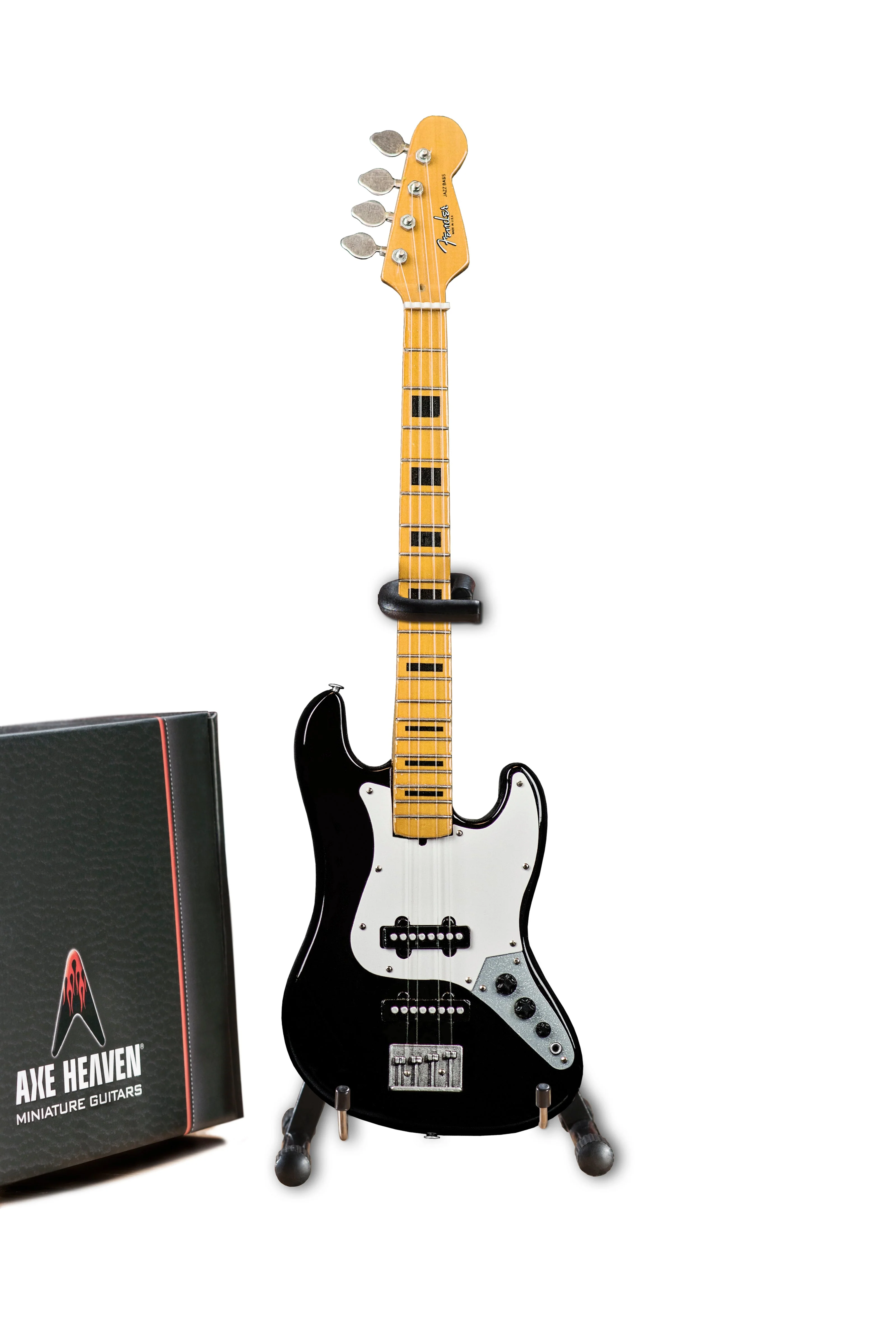 GEDDY LEE FENDER' JAZZ BASS' WITH BLACK INLAYS MINIATURE BASS GUITAR REPLICA - OFFICIALLY LICENSED - Image 5