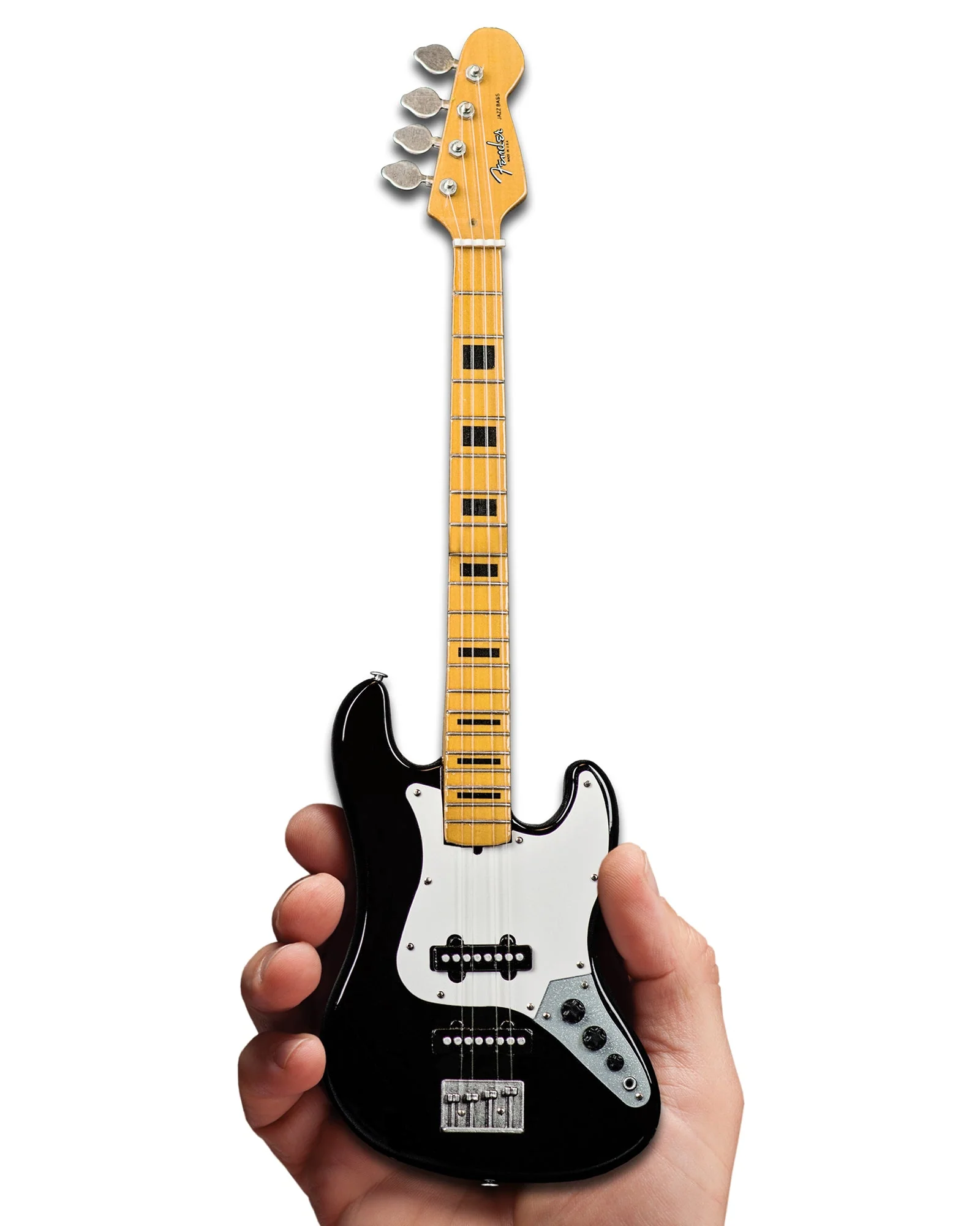 GEDDY LEE FENDER' JAZZ BASS' WITH BLACK INLAYS MINIATURE BASS GUITAR REPLICA - OFFICIALLY LICENSED - Image 6