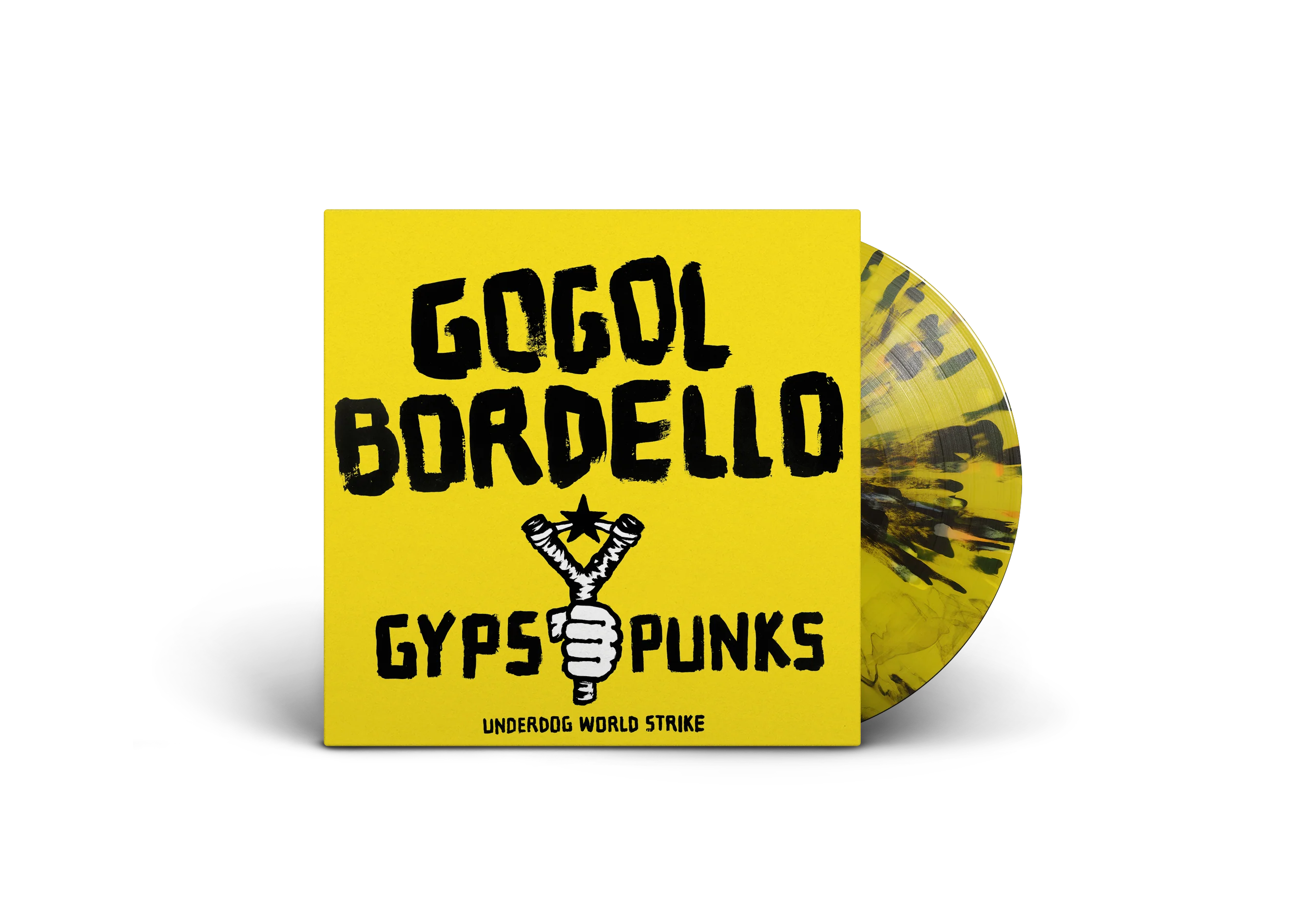 GOGOL BORDELLO ‘GYPSY PUNKS UNDERDOG WORLD STRIKE’ 2LP - EXCLUSIVE - LTD. 300 - YELLOW/BLACK/SPLATTER