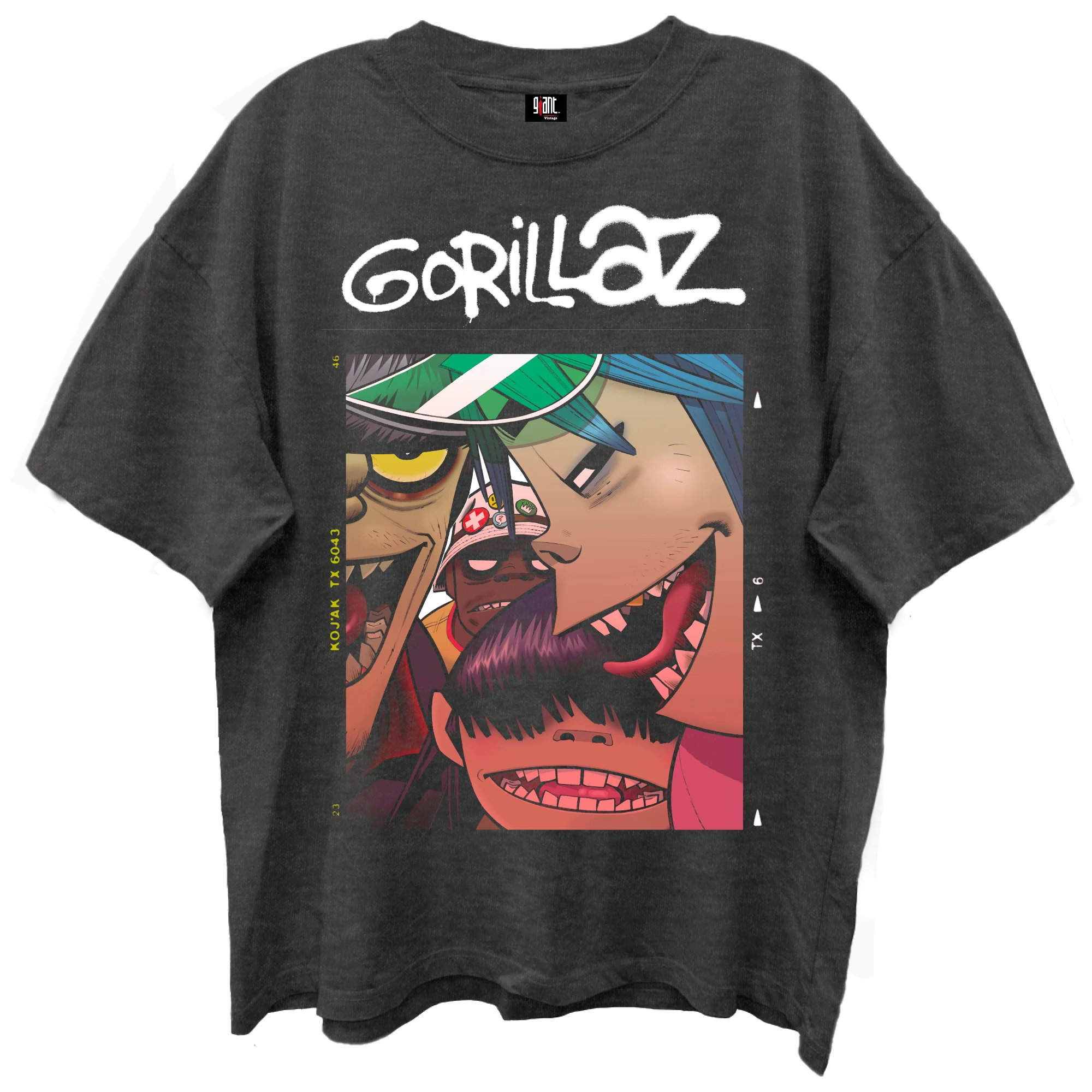 GORILLAZ POLAROID SLIDE VINTAGE BLACK T-SHIRT/GIANT VINTAGE