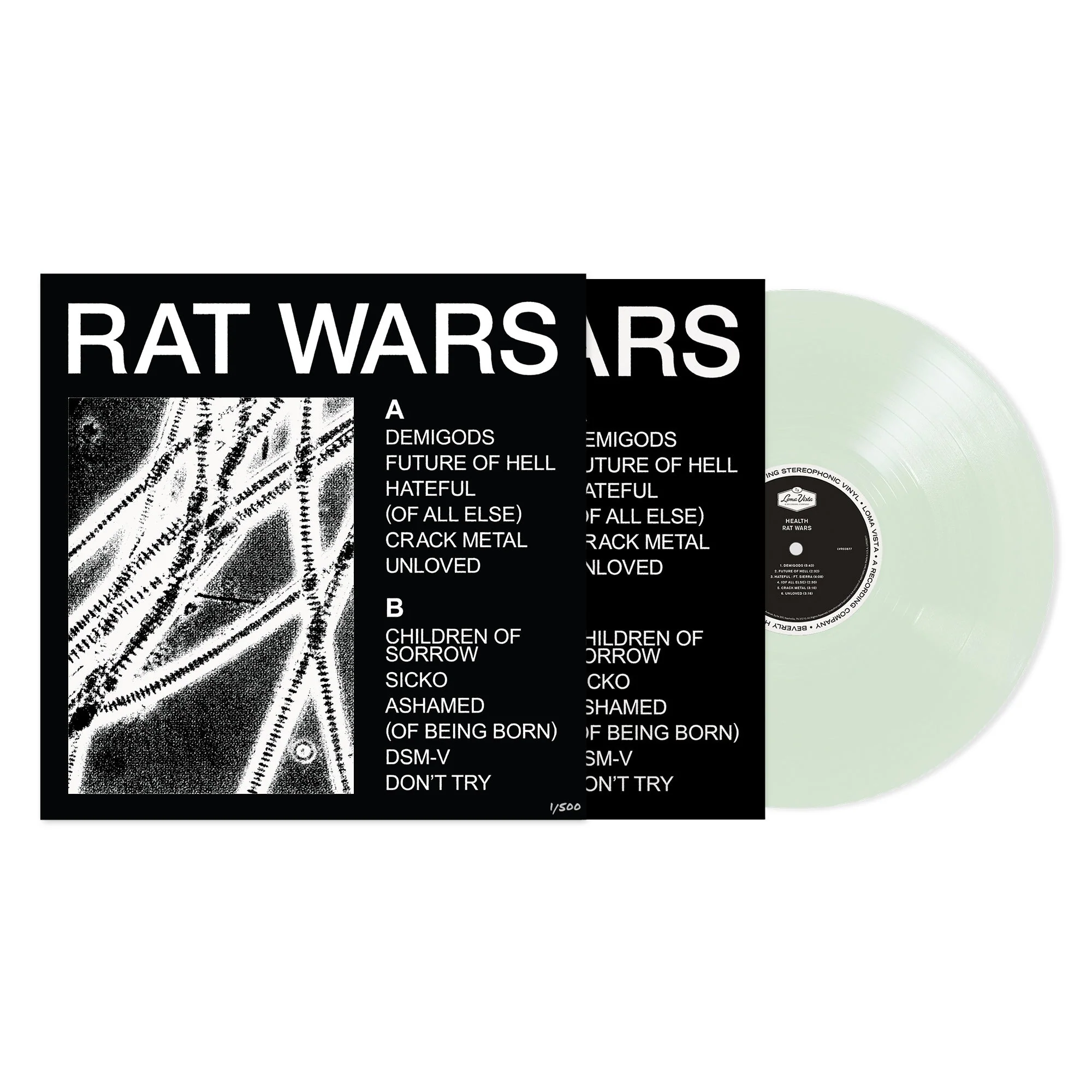 HEALTH x REVOLVER WINTER 2023 ISSUE W/ 'RAT WARS' Coke Bottle Clear LP & EXCLUSIVE T-SHIRT - Image 3