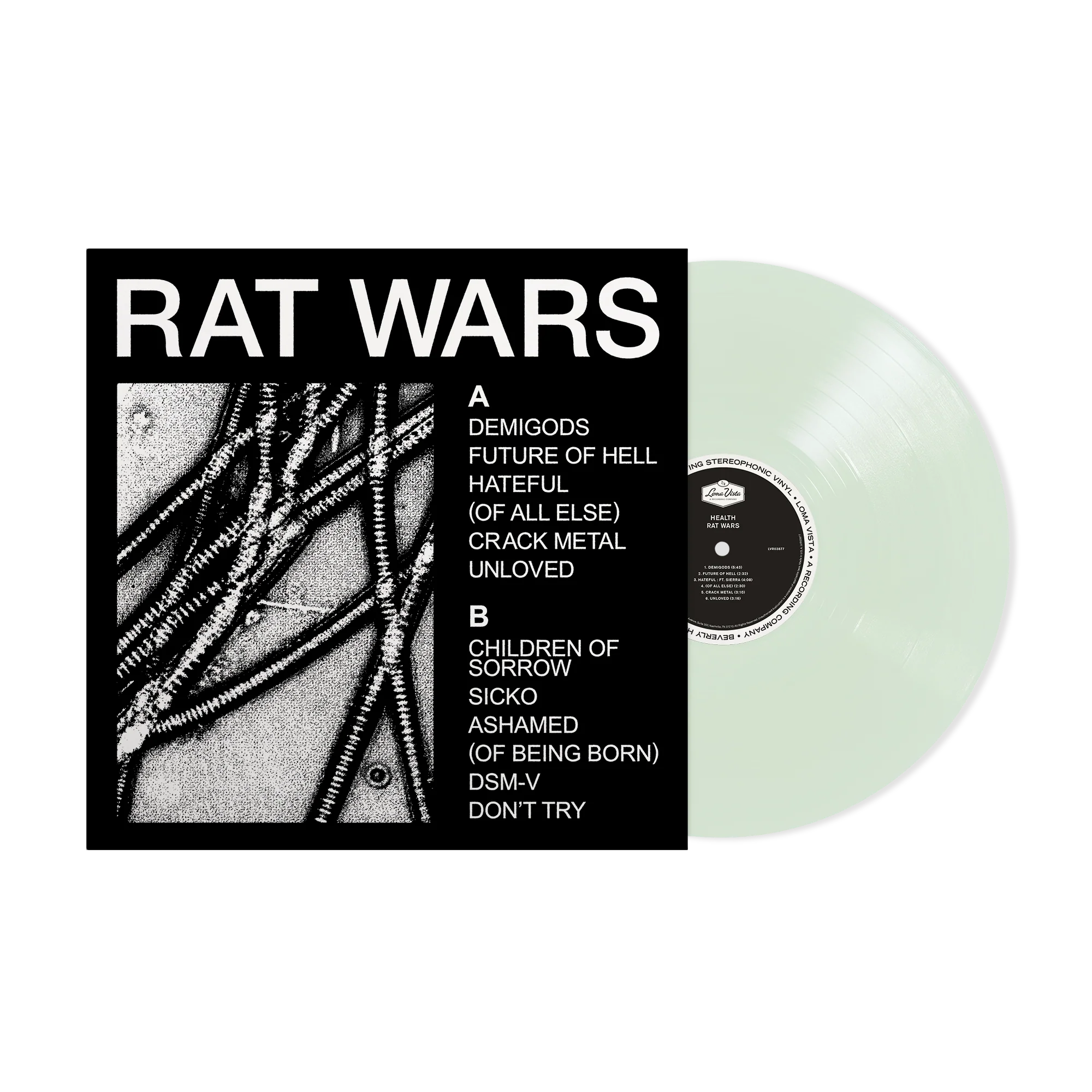 HEALTH x REVOLVER WINTER 2023 ISSUE W/ 'RAT WARS' Coke Bottle Clear LP & EXCLUSIVE T-SHIRT - Image 4