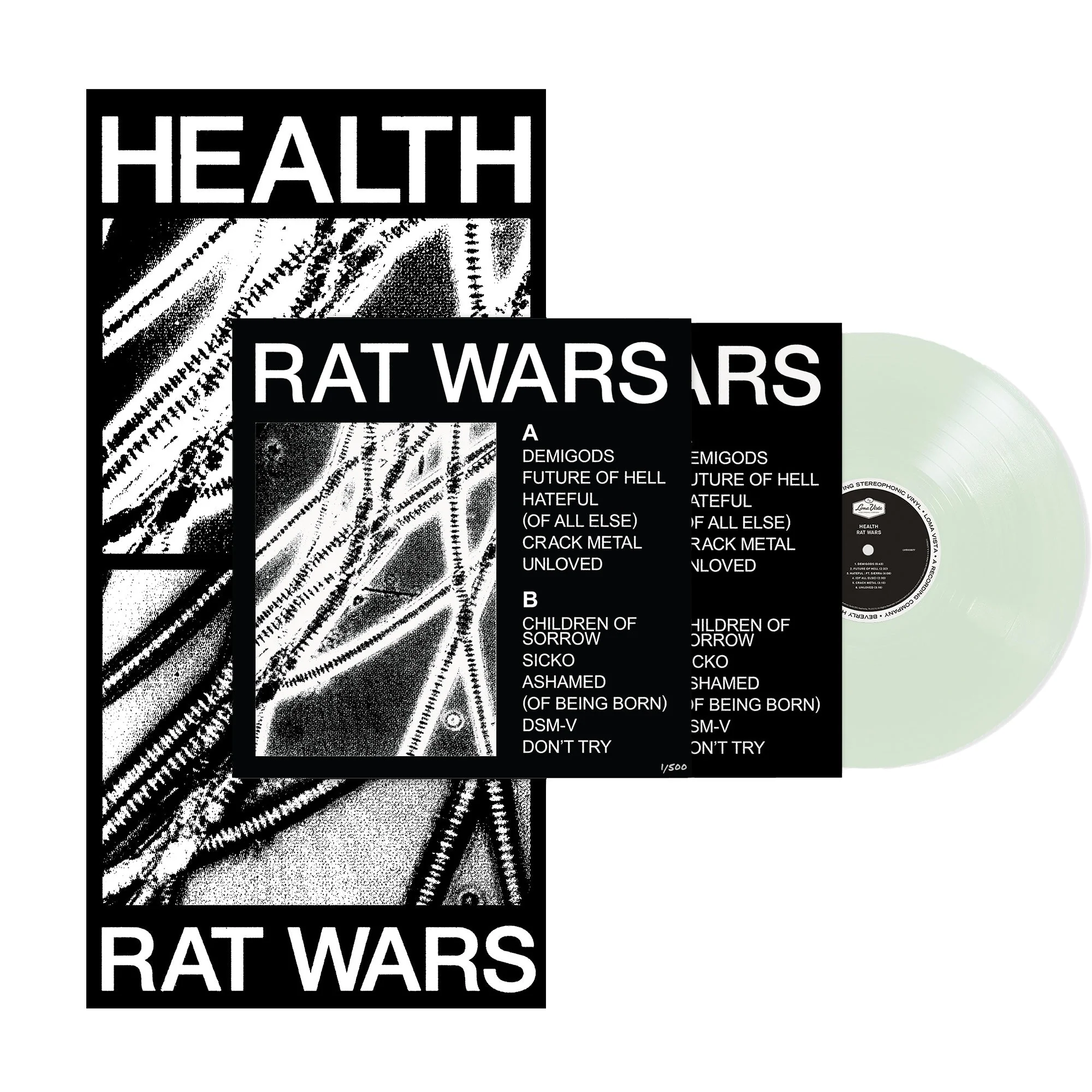 HEALTH x REVOLVER WINTER 2023 ISSUE W/ 'RAT WARS' Coke Bottle Clear LP & EXCLUSIVE T-SHIRT - Image 5