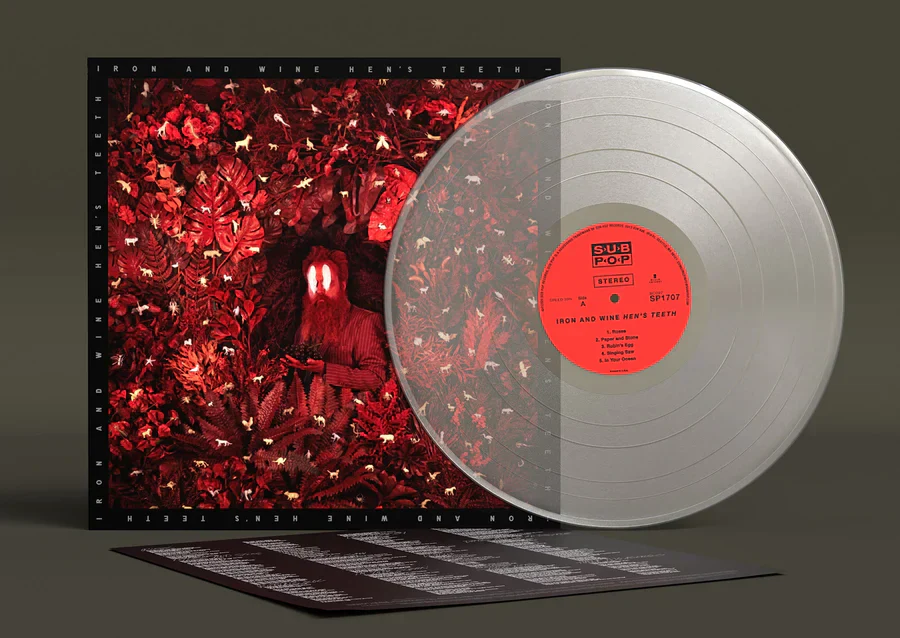 IRON & WINE 'HEN'S TEETH' LP - TRANSPARENT WHITE