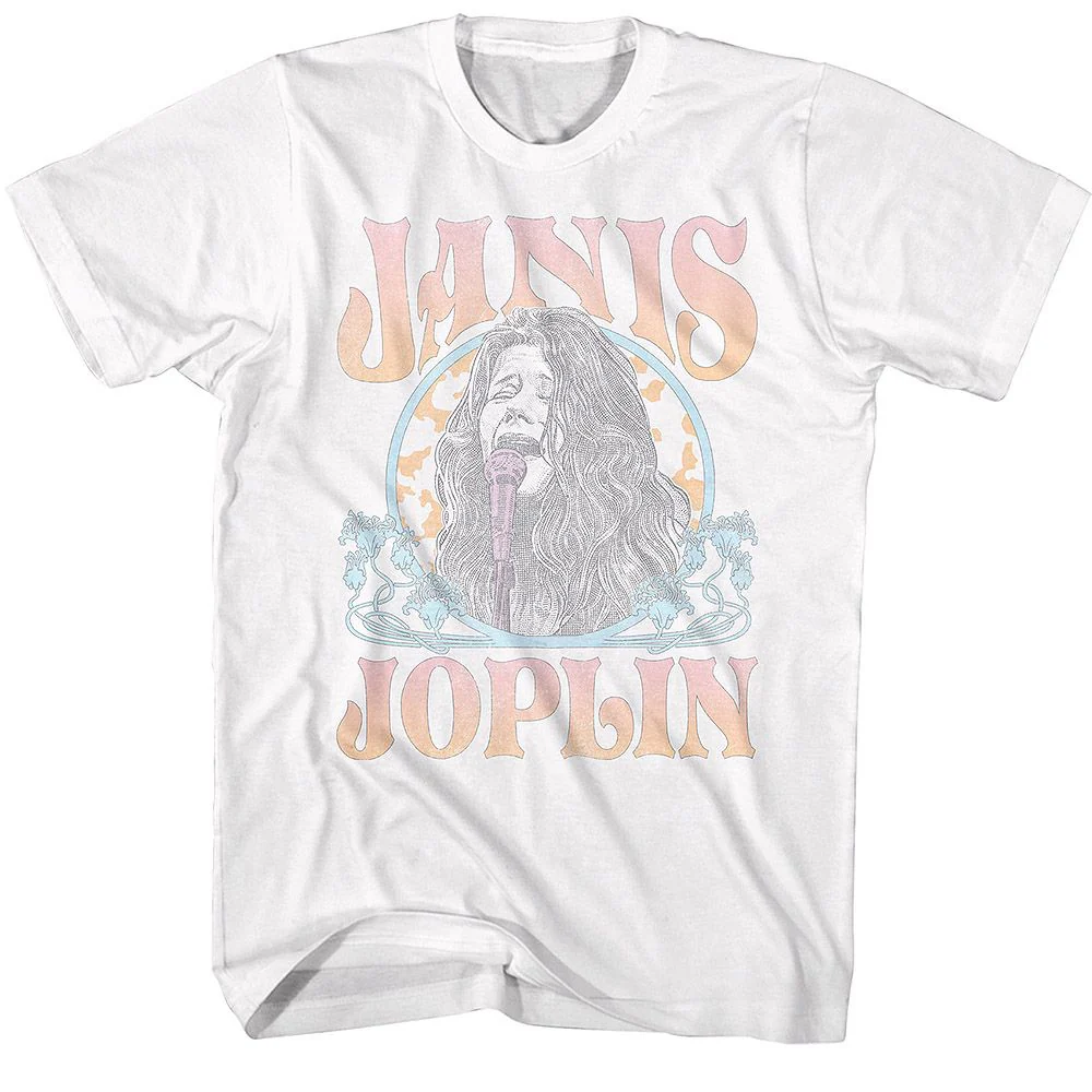 JANIS JOPLIN - FADED ART NOVEAU CIRCLE SHIRT