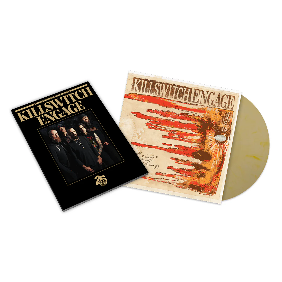 KILLSWITCH ENGAGE'ALIVE OR JUST BREATHING' LP - EXCLUSIVE - LTD. 500 - LEMON ICE CREAM + "BAND COVER" SPECIAL COLLECTOR'S EDITION DELUXE MAGAZINE