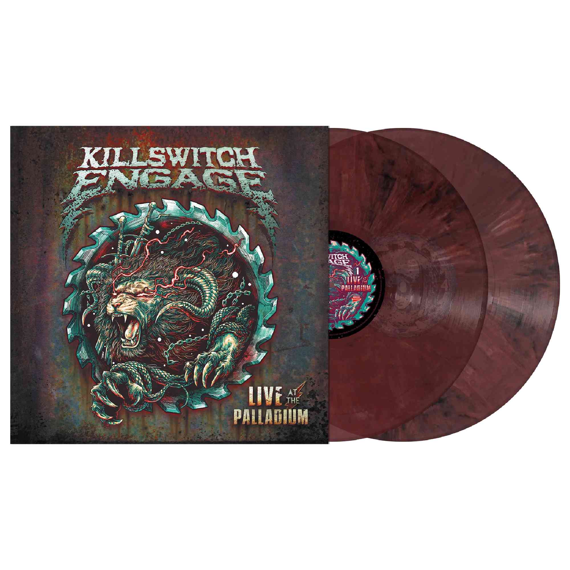 KILLSWITCH ENGAGE 'LIVE AT THE PALLADIUM' 2LP - BURGUNDY/RED/MARBLE - Image 2