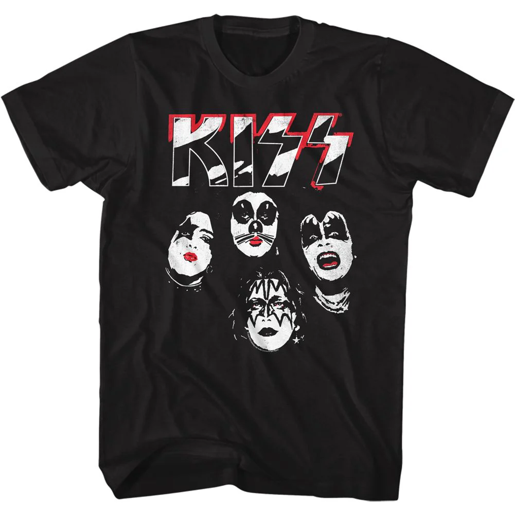 KISS - LOGO FACES SHIRT