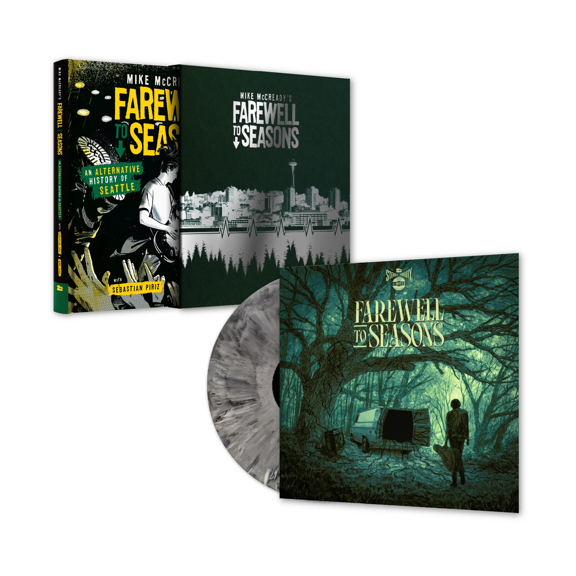 MIKE MCCREADY 'FAREWELL TO SEASONS' LP + 12"x12" DELUXE GRAPHIC NOVEL - EXCLUSIVE - LTD. 500 - POLTERGEIST