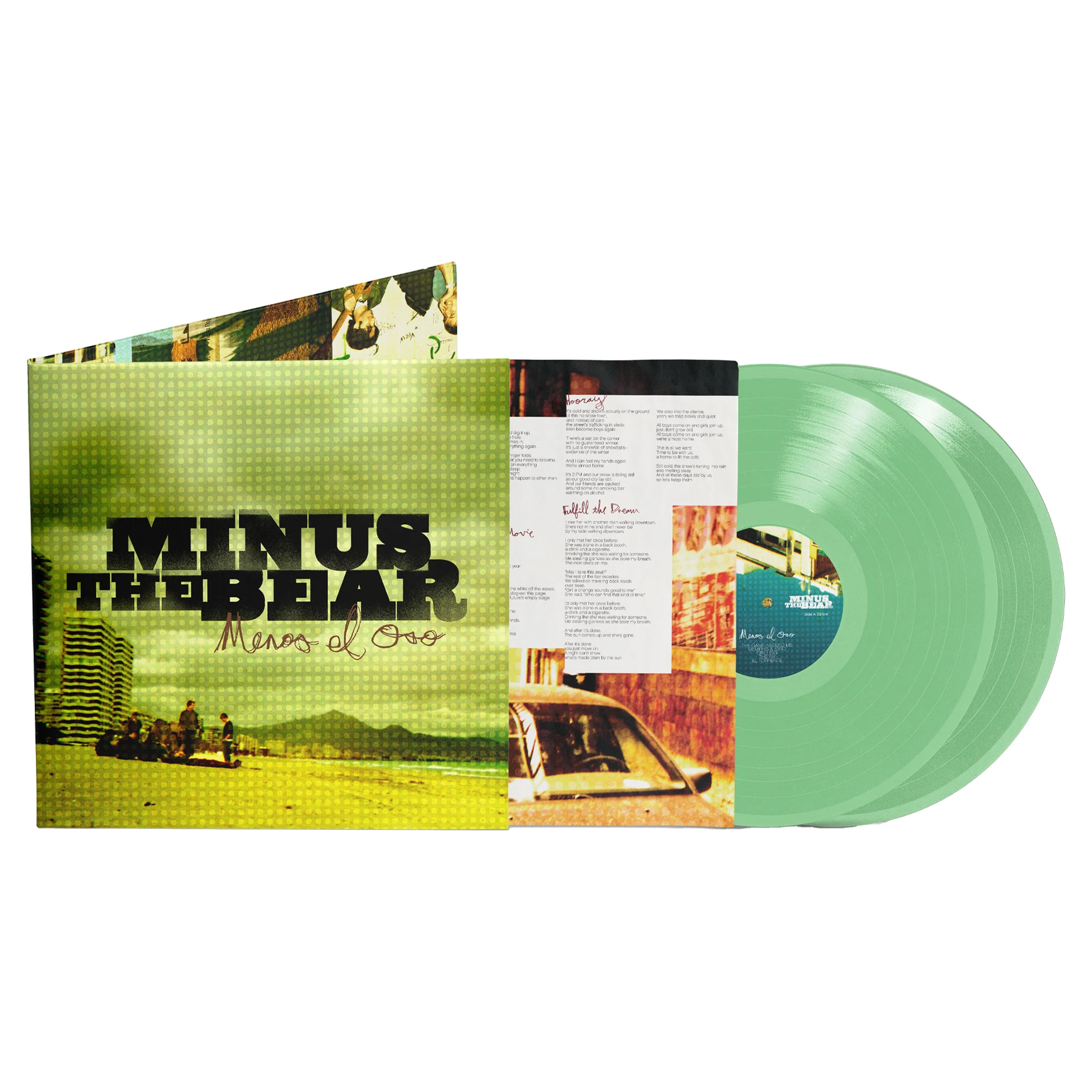 MINUS THE BEAR'MENOS EL OSO' 20TH ANNIVERSARY 2LP - LTD. 500 - COKE BOTTLE GREEN + 24-PAGE ARCHIVE PHOTO JOURNAL - Image 2