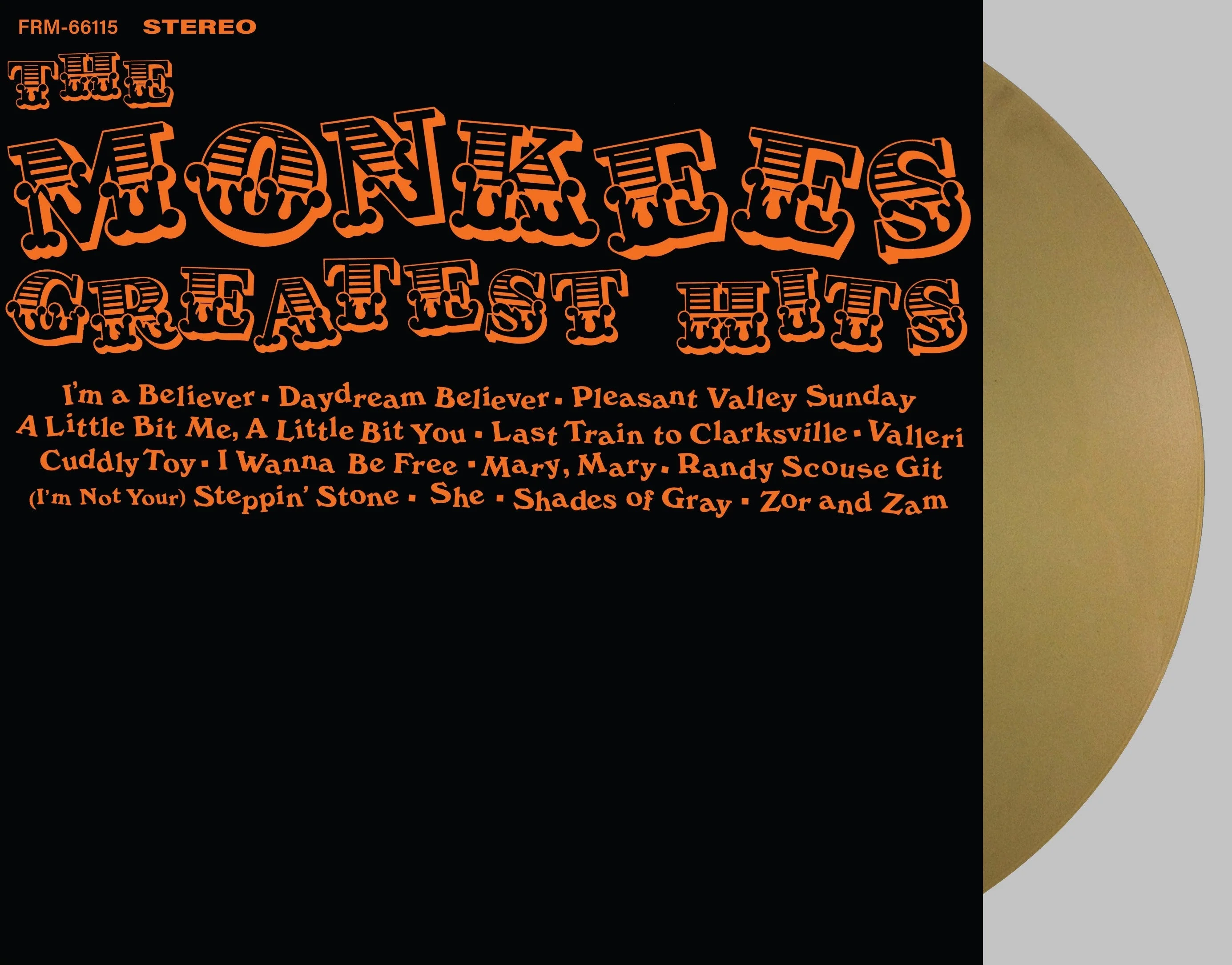 THE MONKEES 'MONKEES GREATEST HITS' LP - EXCLUSIVE - LTD. 500 - GOLD