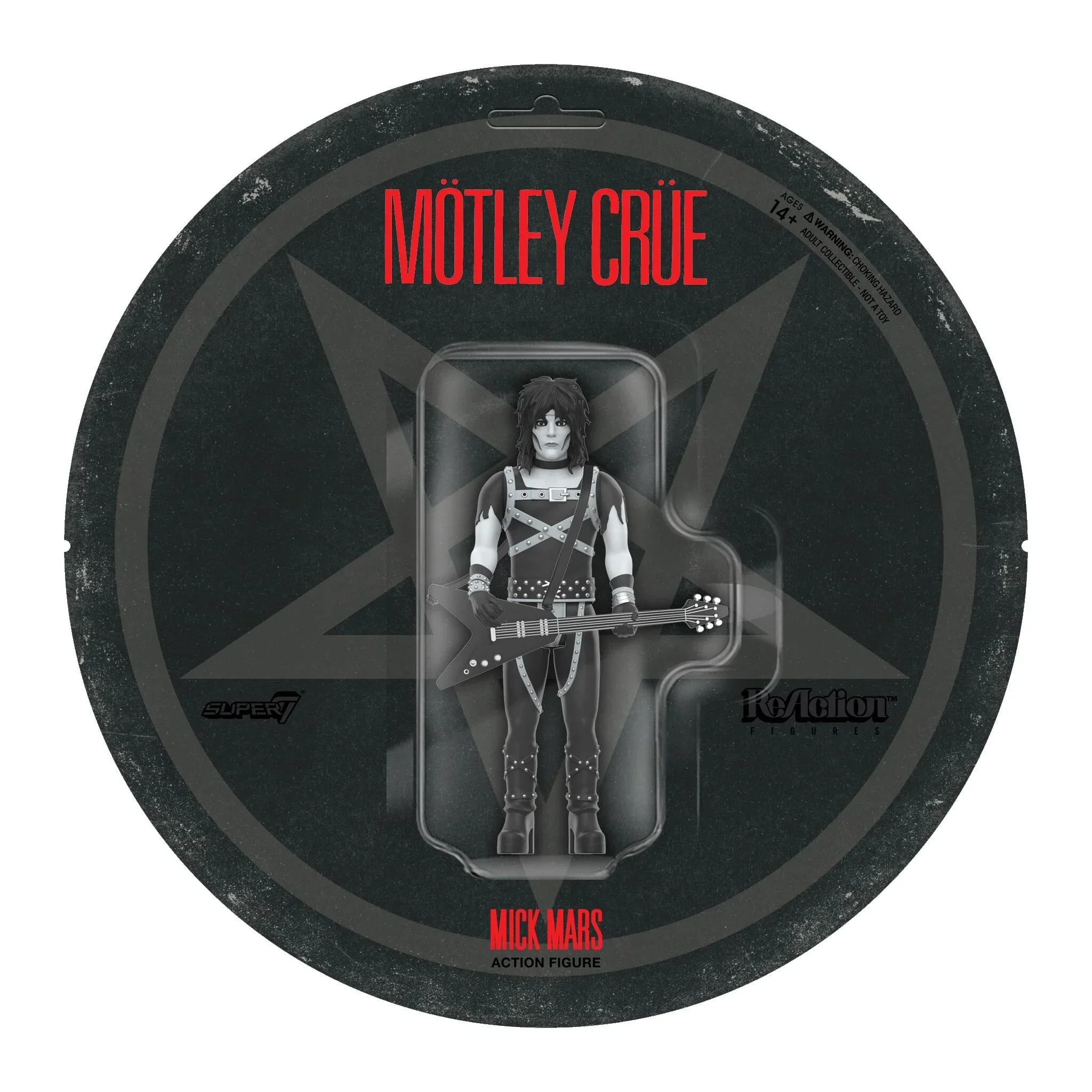 MOTLEY CRUE MICK MARS (SHOUT AT THE DEVIL) REACTION FIGURE WAVE 02 - BLACK/WHITE