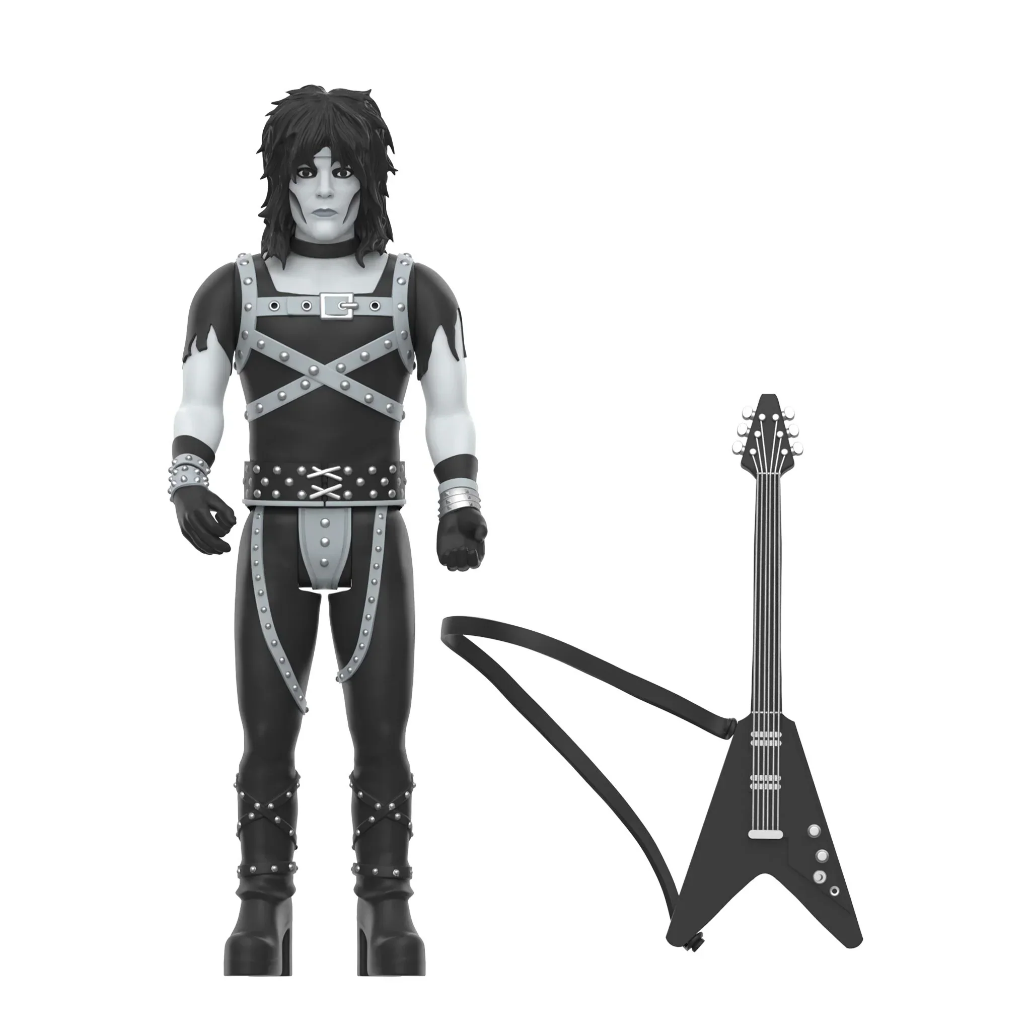 MOTLEY CRUE MICK MARS (SHOUT AT THE DEVIL) REACTION FIGURE WAVE 02 - BLACK/WHITE - Image 2