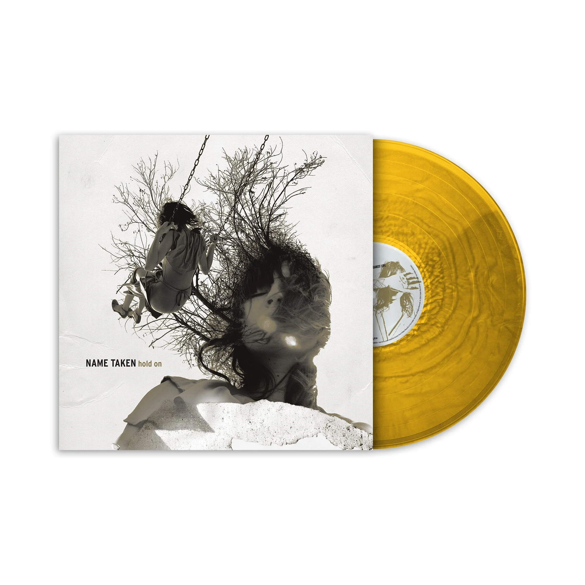 NAME TAKEN'HOLD ON' LP - EXCLUSIVE - LTD. 250 - GOLD METALLIC SWIRL