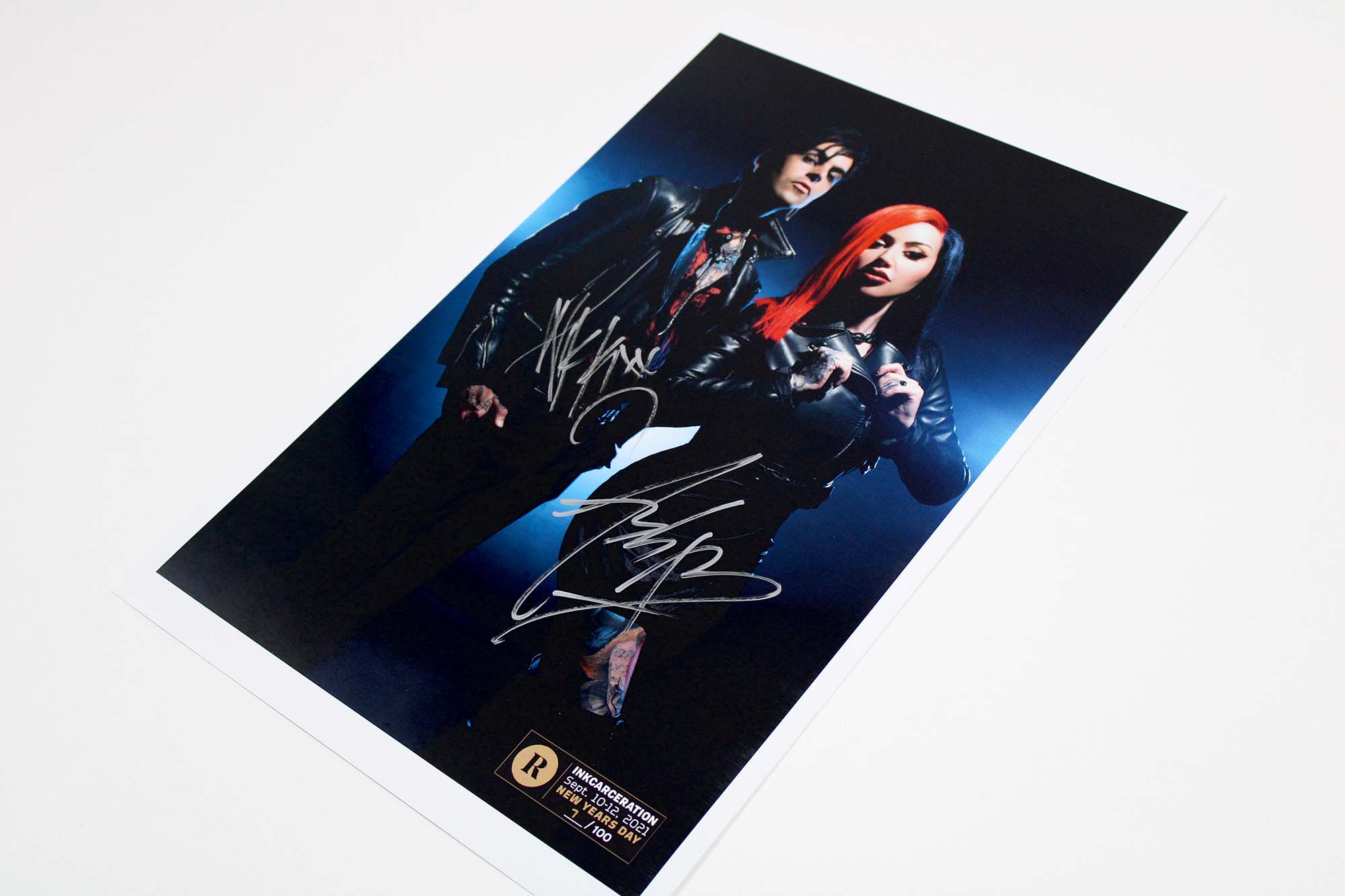 NEW YEARS DAY X REVOLVER X INKCARCERATION - SIGNED FESTIVAL POSTER - Image 2