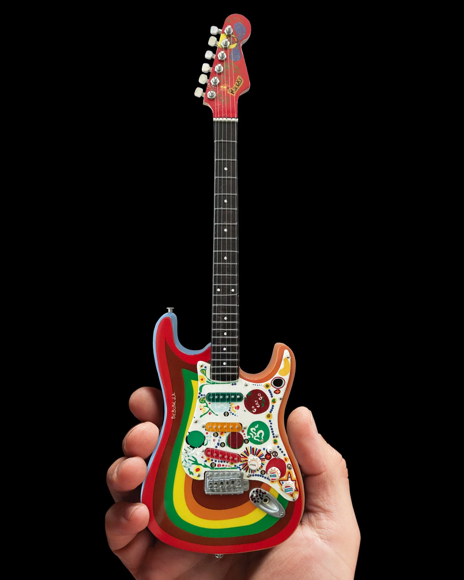 OFFICIALLY LICENSED GEORGE HARRISON FENDER' STRAT' ROCKY MINI GUITAR REPLICA - FAB FOUR - Image 4