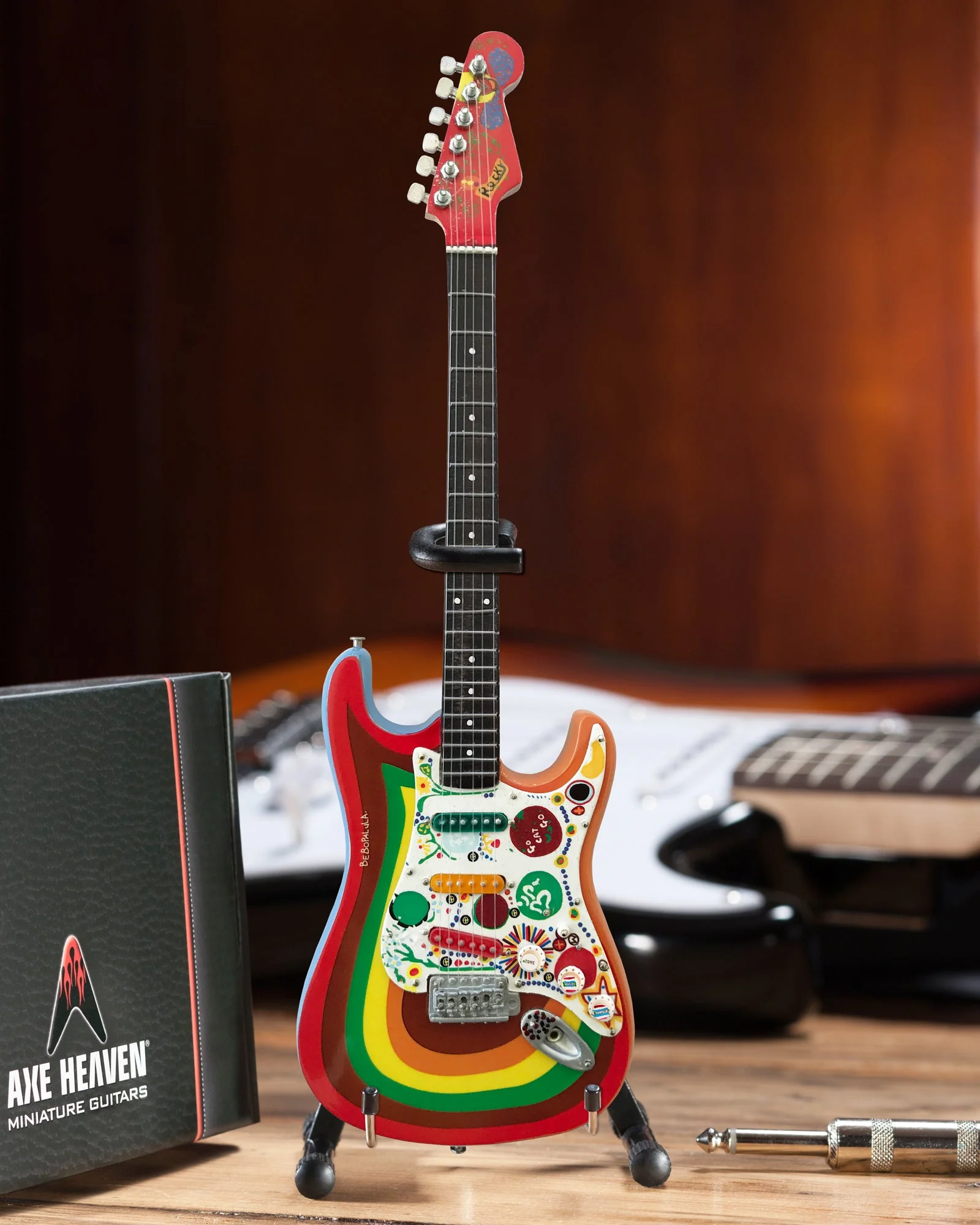 OFFICIALLY LICENSED GEORGE HARRISON FENDER' STRAT' ROCKY MINI GUITAR REPLICA - FAB FOUR - Image 6