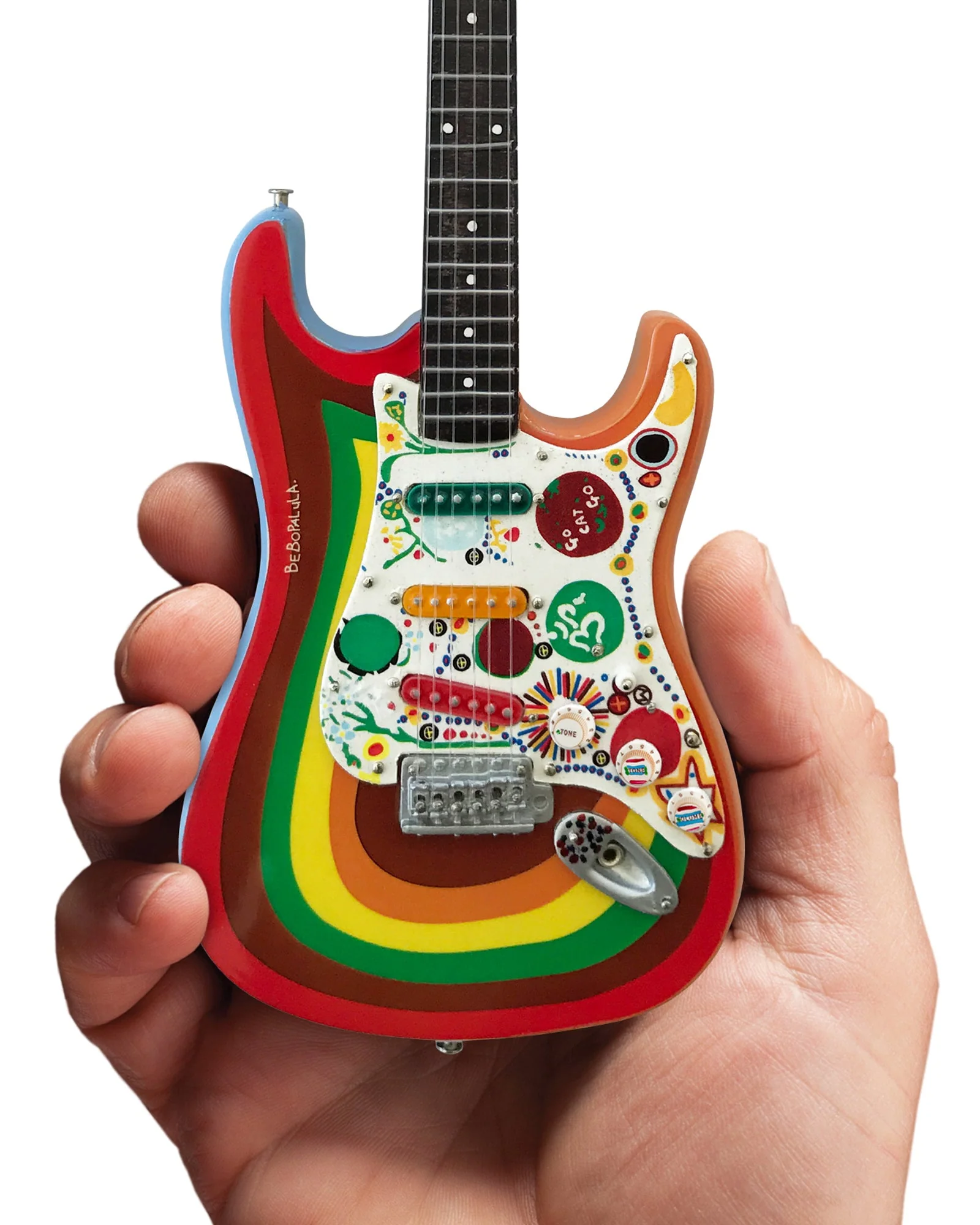 OFFICIALLY LICENSED GEORGE HARRISON FENDER' STRAT' ROCKY MINI GUITAR REPLICA - FAB FOUR - Image 7