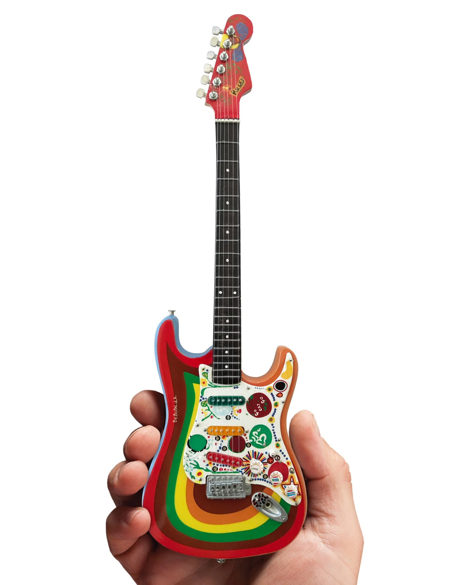 OFFICIALLY LICENSED GEORGE HARRISON FENDER' STRAT' ROCKY MINI GUITAR REPLICA - FAB FOUR - Image 8