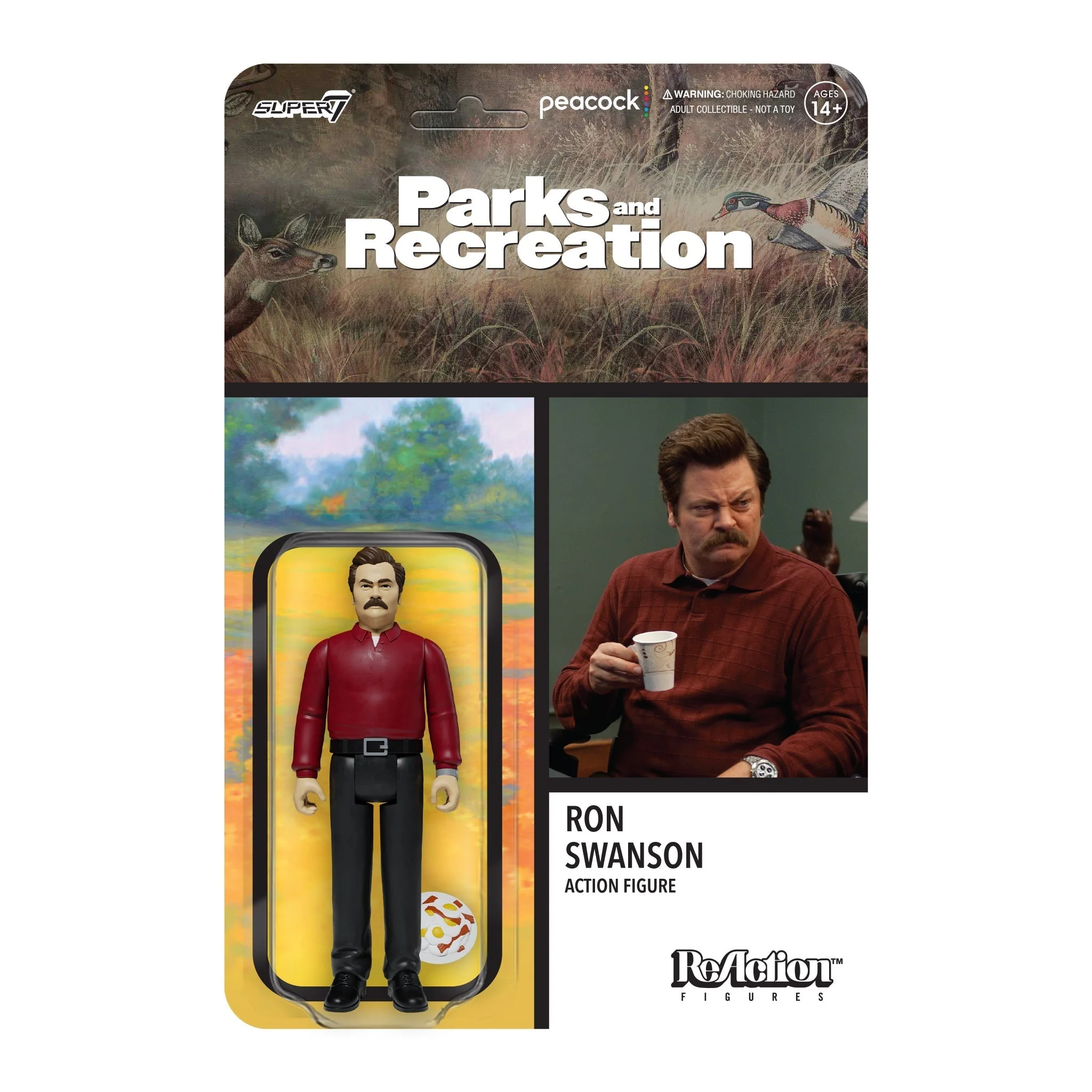 PARKS AND RECREATION REACTION WAVE 1 - RON SWANSON ACTION FIGURE - Image 2