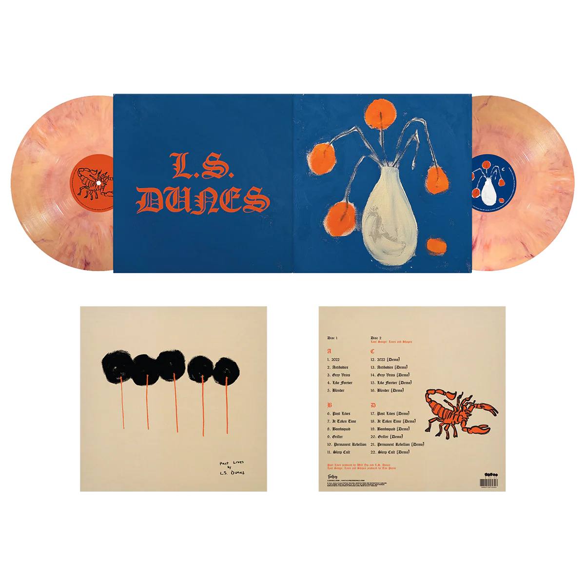 L.S. DUNES 'PAST LIVES' DELUXE 2LP - CREAM SWIRL - Image 2