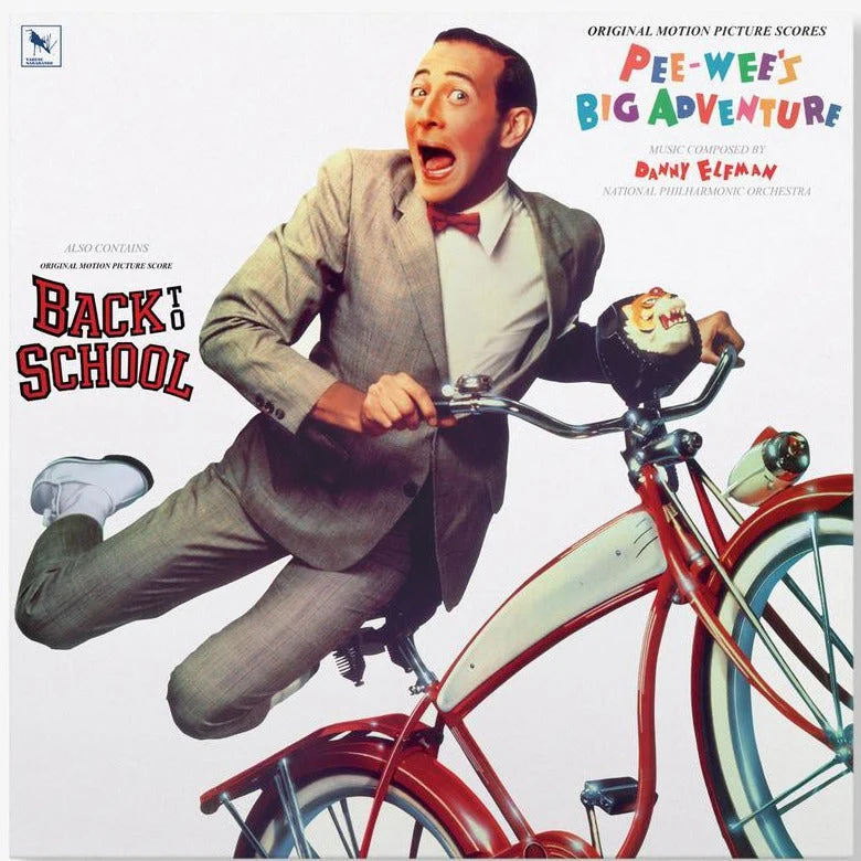 PEE-WEE'S BIG ADVENTURE/BACK TO SCHOOL LP BY DANNY ELFMAN - RED